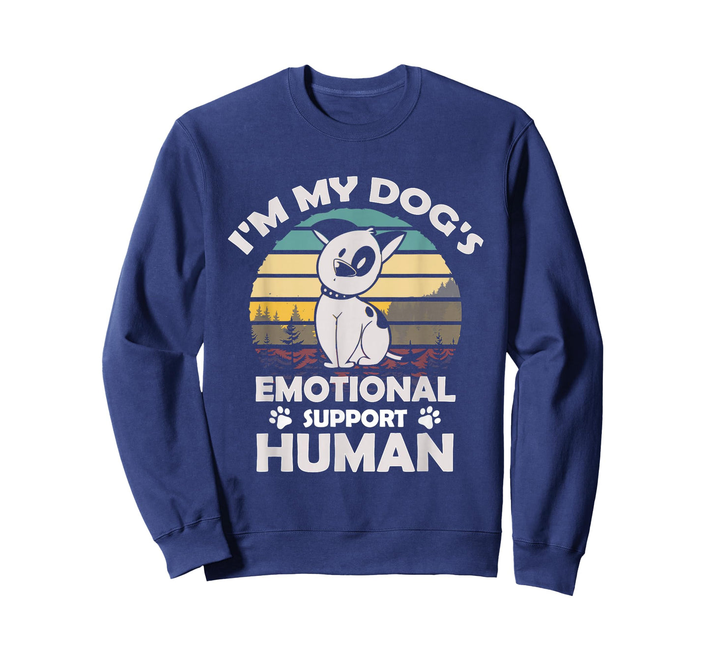 I'm My Dog's Emotional Support Human Retro Vintage Gift T-Shirt