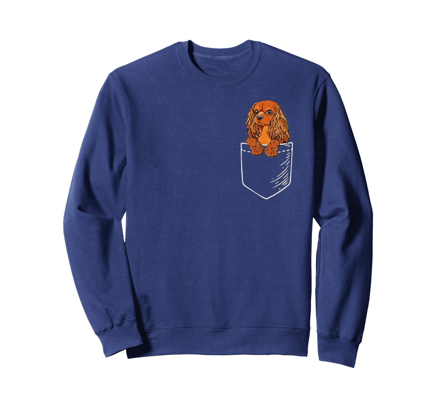 Funny Pocket Ruby Cavalier King Charles Spaniel Dog Lover T-Shirt