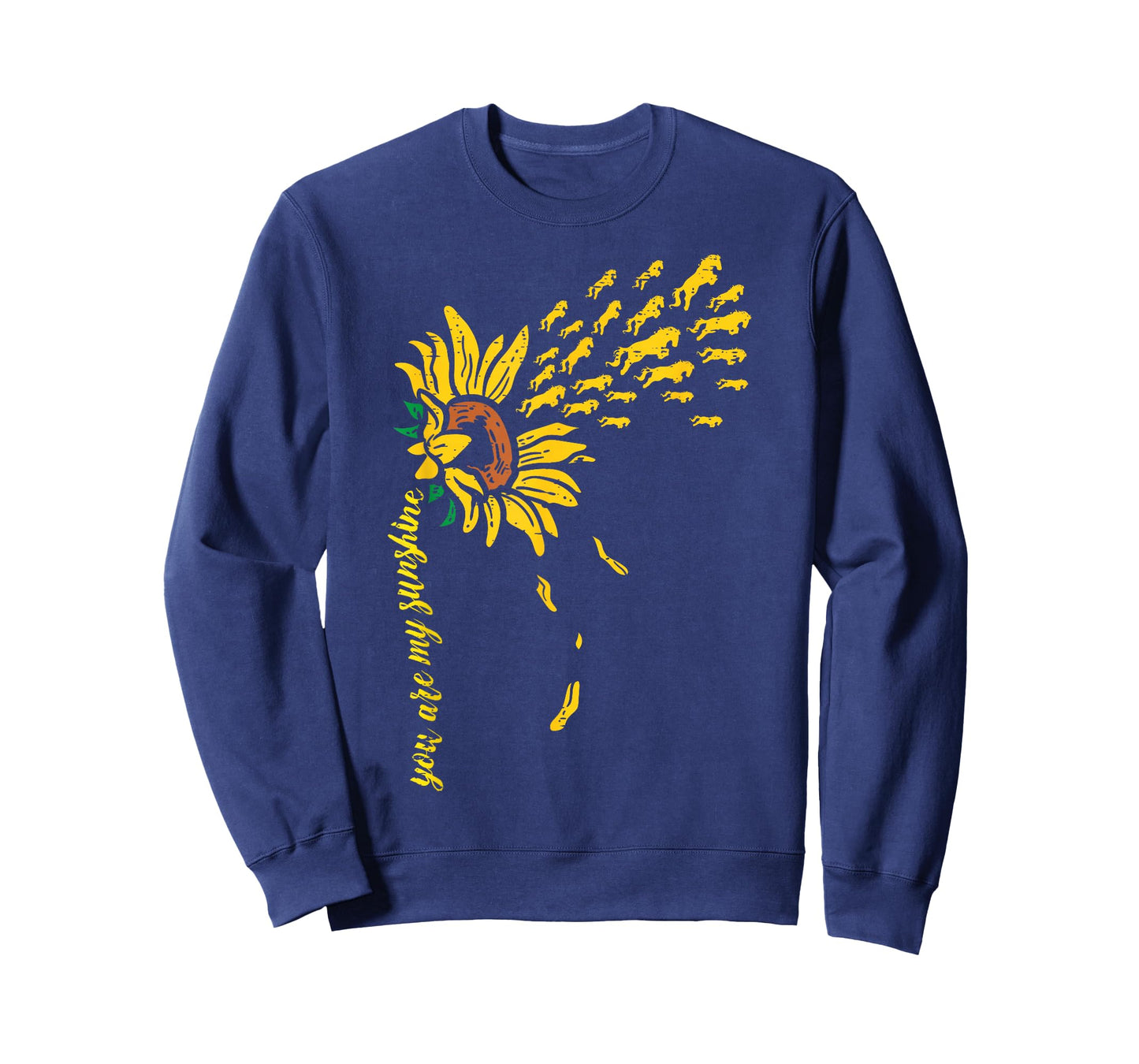 Sunflower Sunshine Horses Cute Flower Animal Men Women Kids T-Shirt