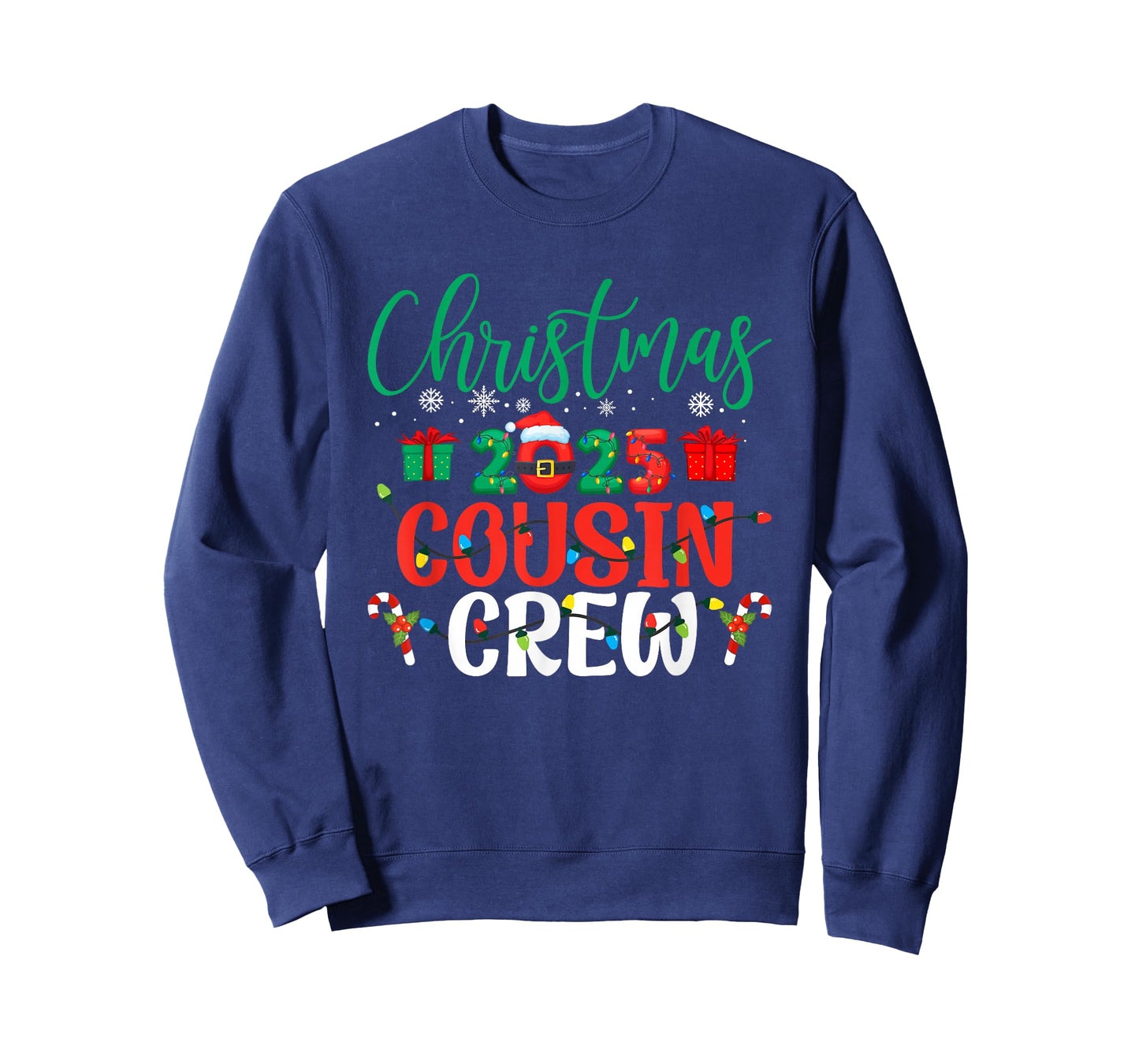 Christmas 2025 Cousin Crew Funny Matching Family Group Xmas T-Shirt