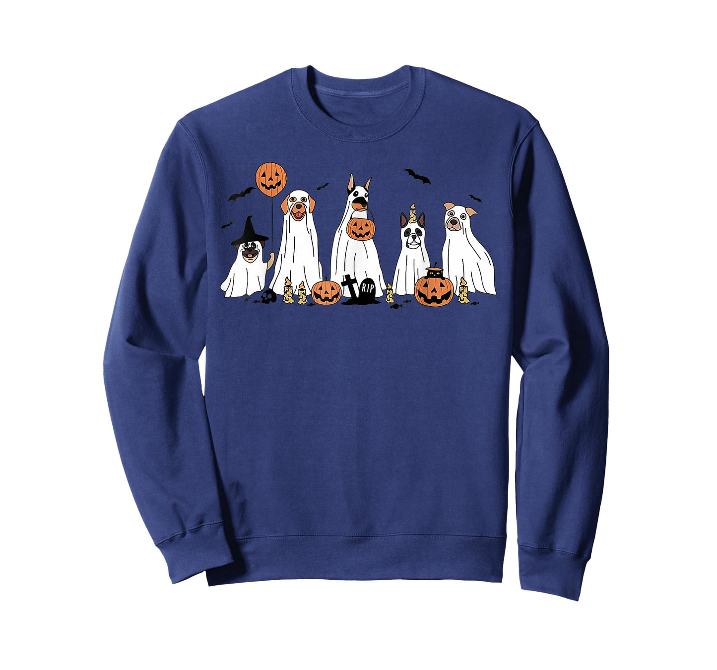 Cute Halloween Dogs Dressed As Ghosts Pumpkins for Women T-Shirt