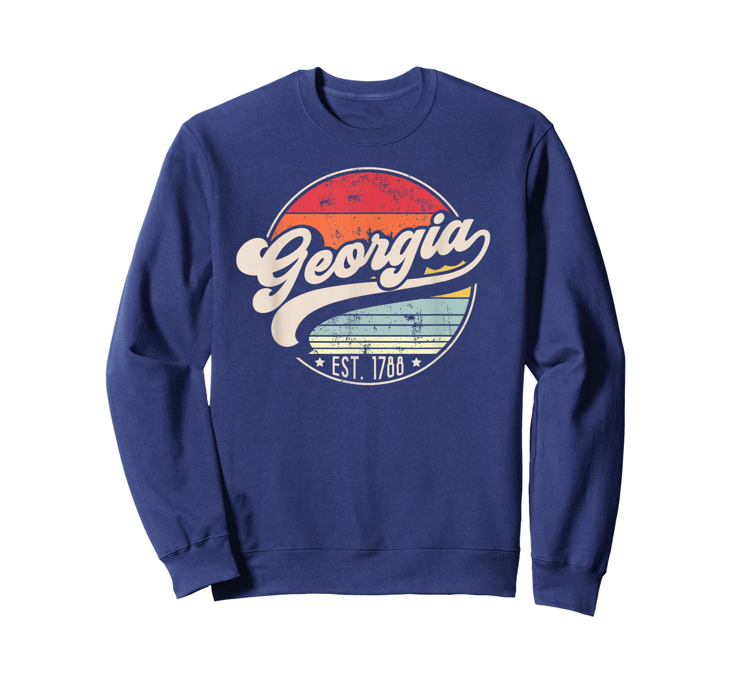Retro Georgia Home State GA Cool 70s Style Sunset T-Shirt