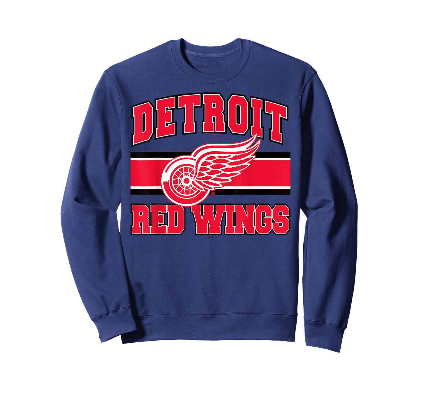 Detroit Red Wings Stripe White Officially Licensed T-Shirt