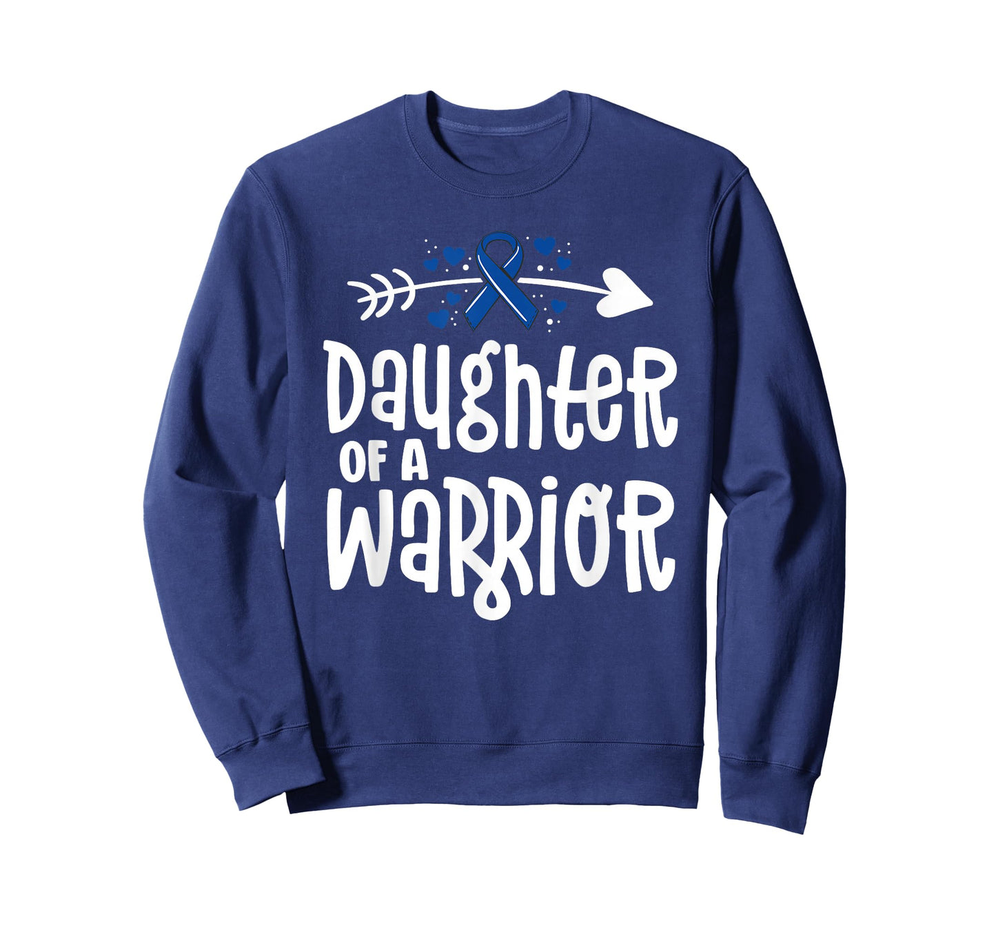 Daughter of a Warrior Blue Family Colon Cancer Awareness T-Shirt