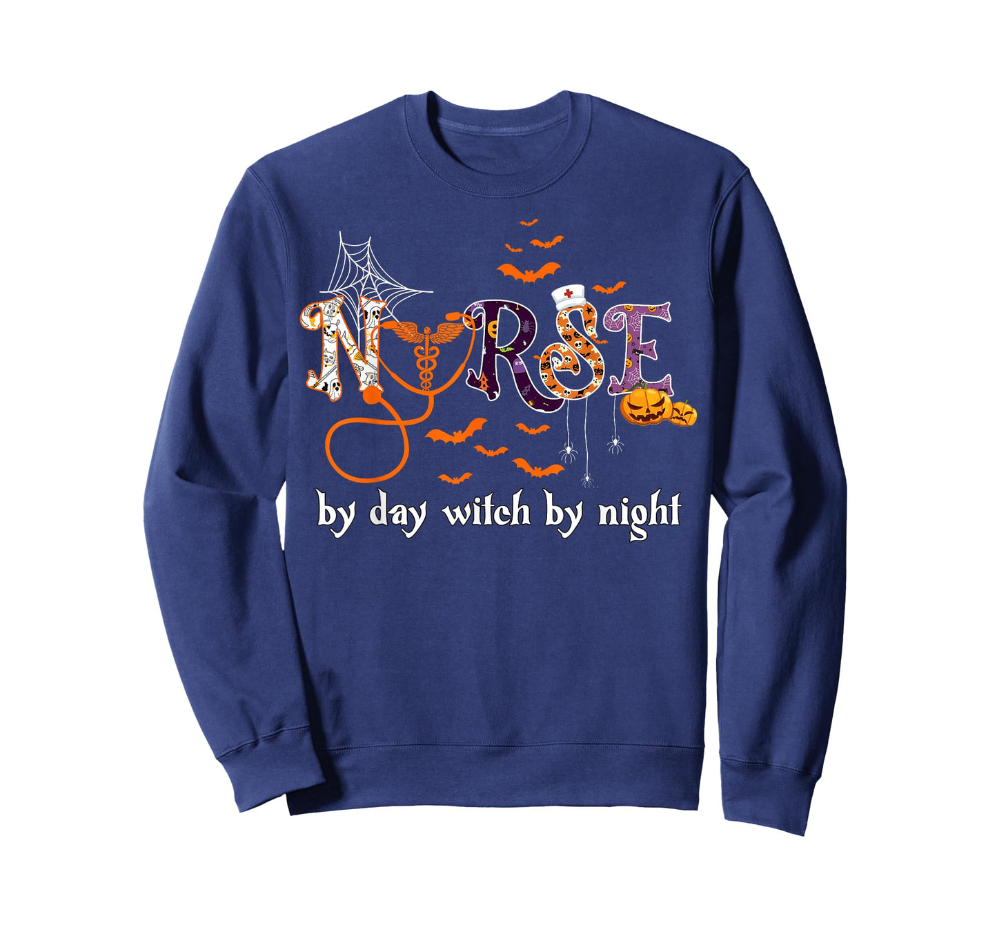 Nurse Witch Shirts Nurse by Day Witch by Night Halloween T-Shirt