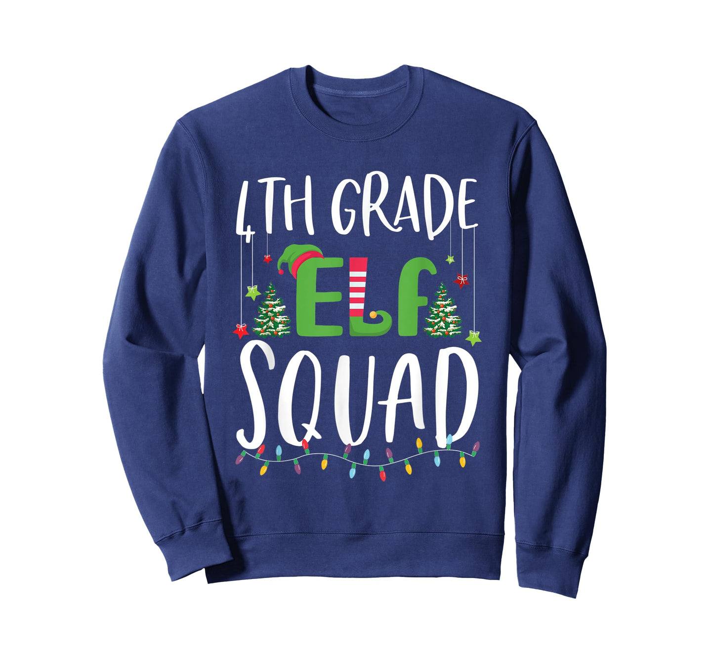 4th Grade Elf Squad Funny Teacher And student Christmas Gift T-Shirt