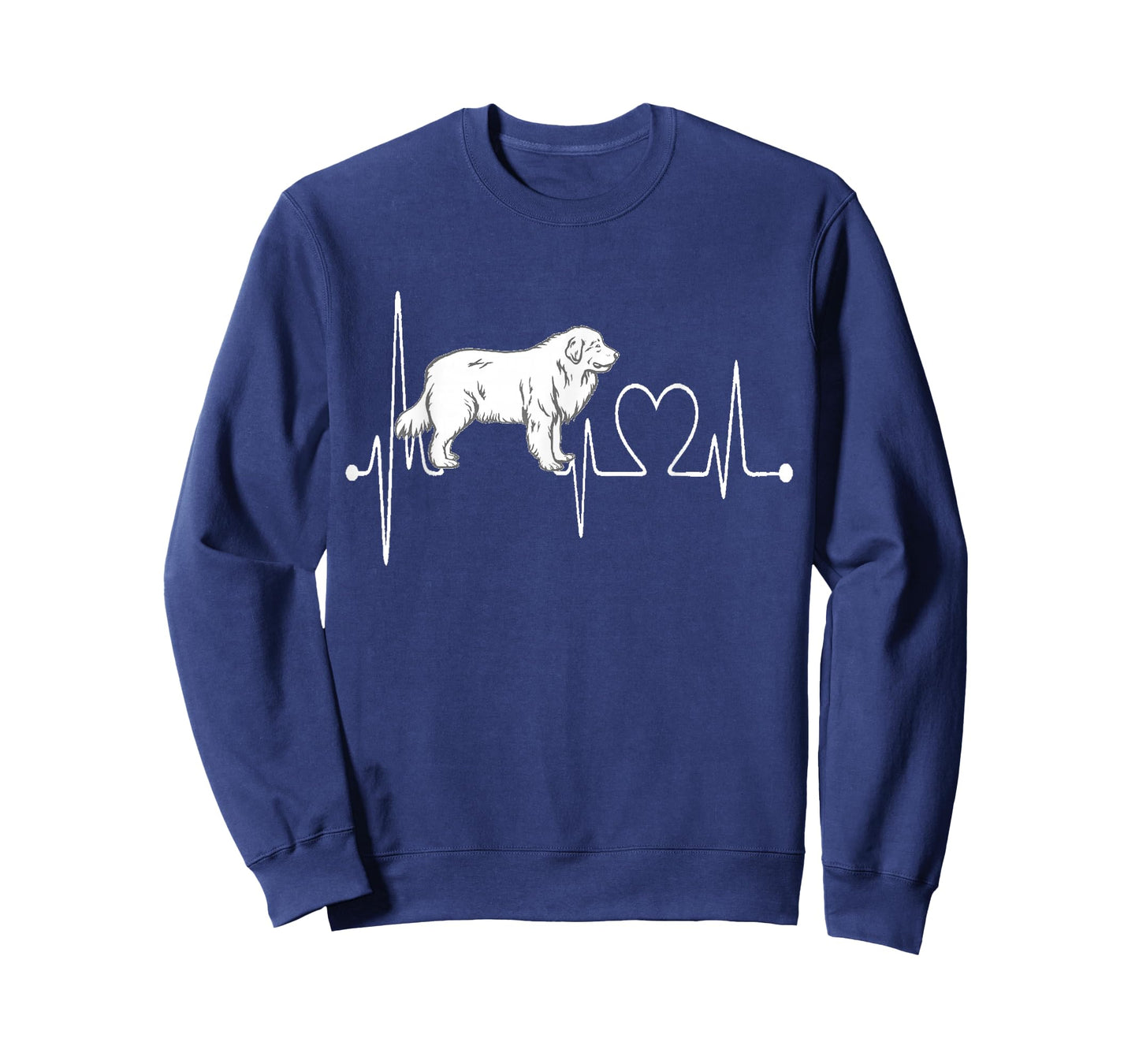 Great Pyrenees Dog Heartbeat EKG Funny My Dogs Are My Cardio T-Shirt
