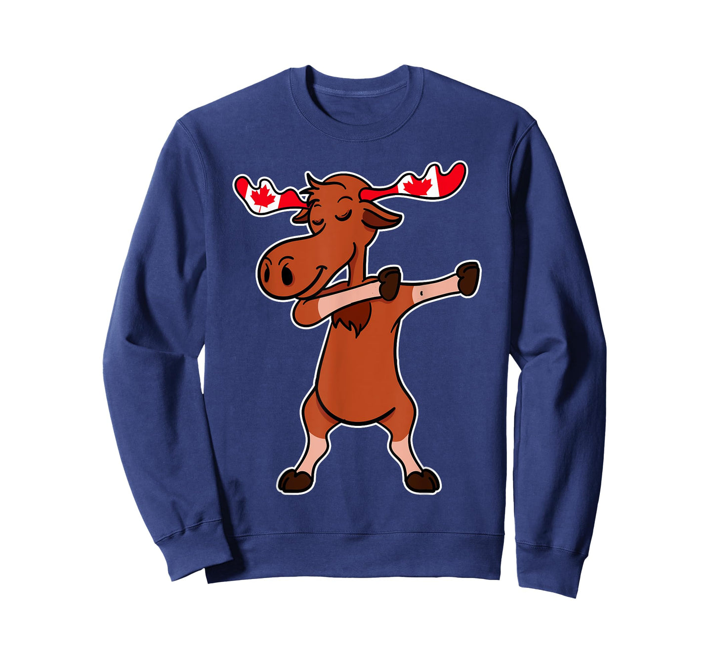 Dabbing Moose Shirt Dancing Canada Elk Canadian Flag Gift T-Shirt