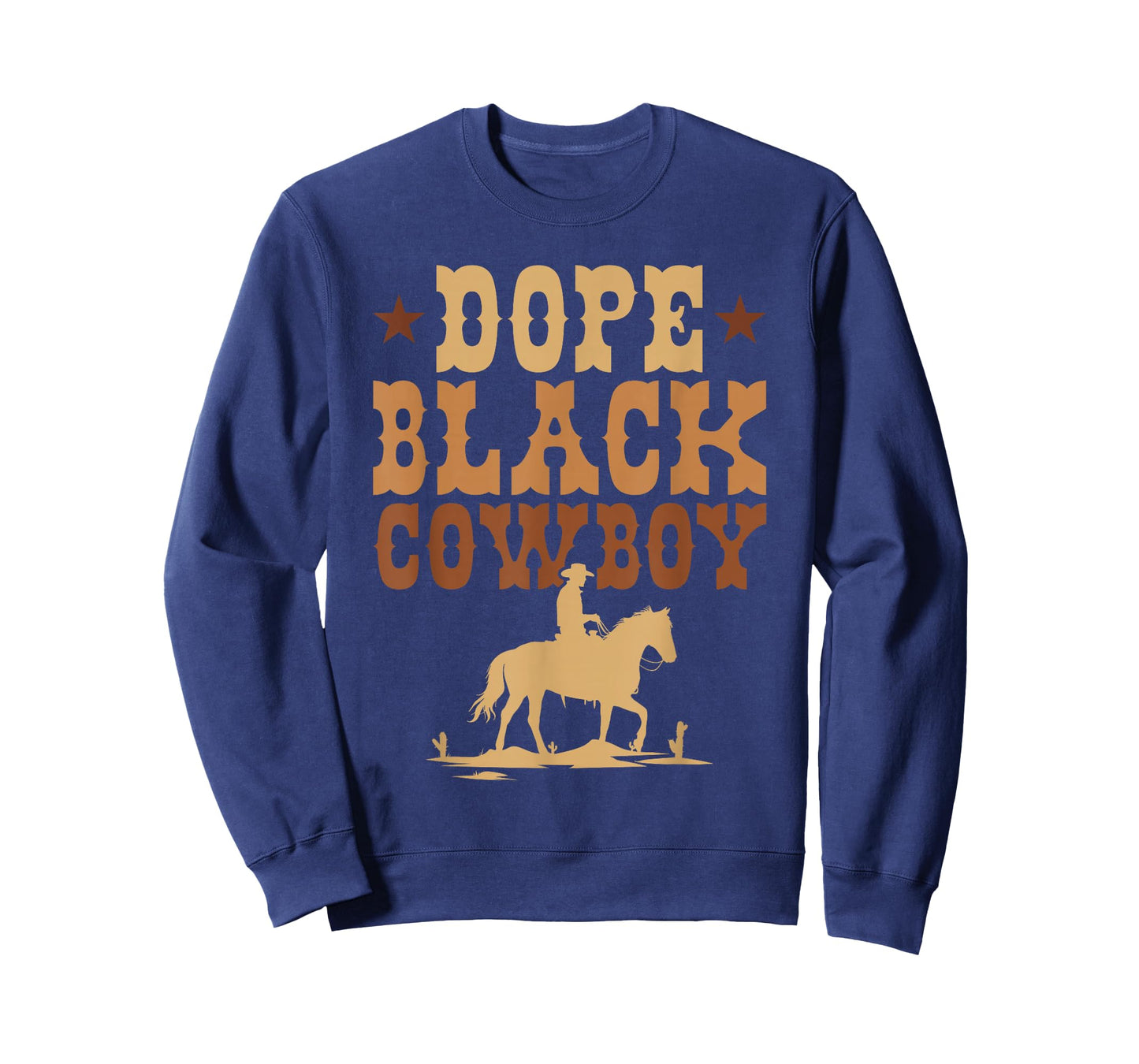 Dope Black Cowboy Melanin Black African Rodeo Cowboy T-Shirt