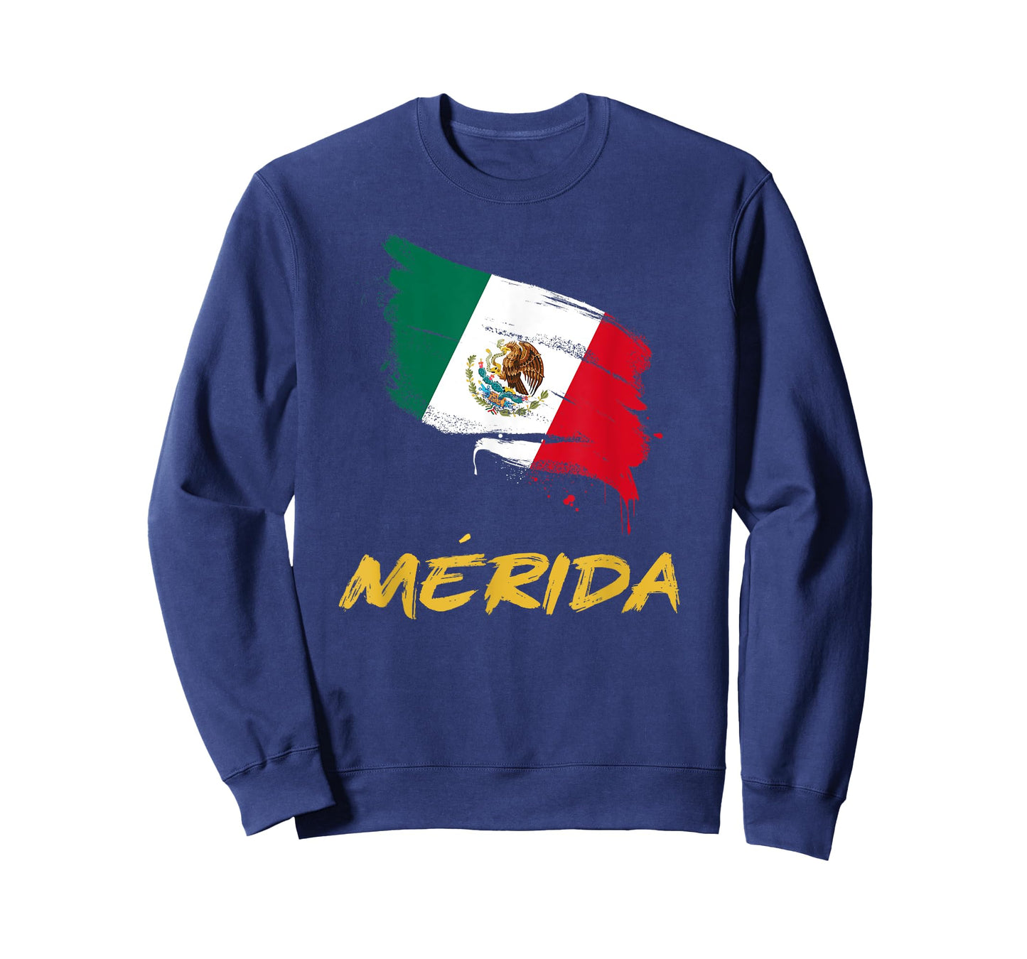 Merida Mexico MX Mexican Heritage Flag Paint Stroke T-Shirt
