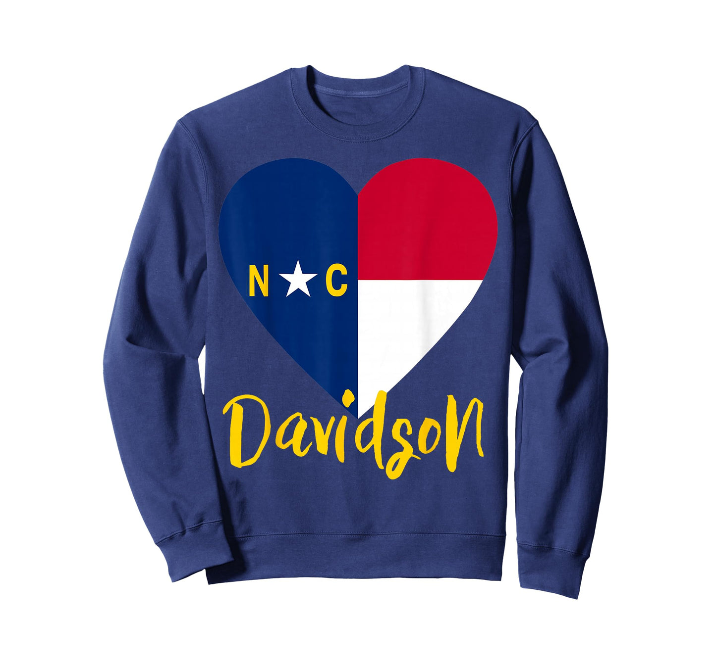 I Love Davidson North Carolina City NC Flag Heart T-Shirt