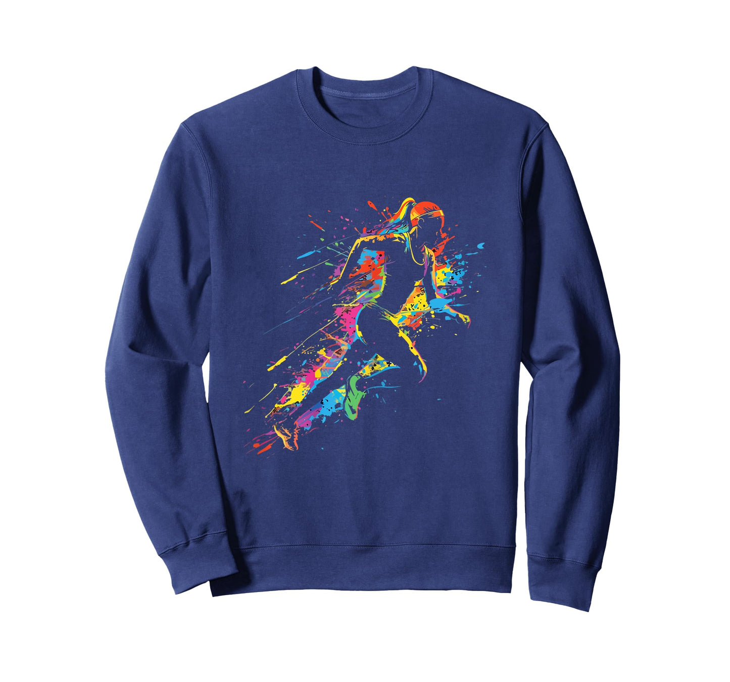 Marathon Running Paint Splash Trail Runner Sprinting Girls T-Shirt