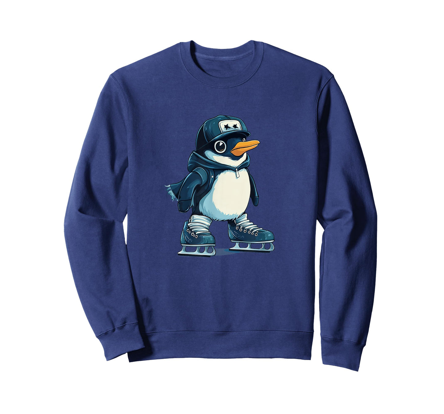Funny Penguin with Hat in Shoes for Ice Skating Adventures T-Shirt