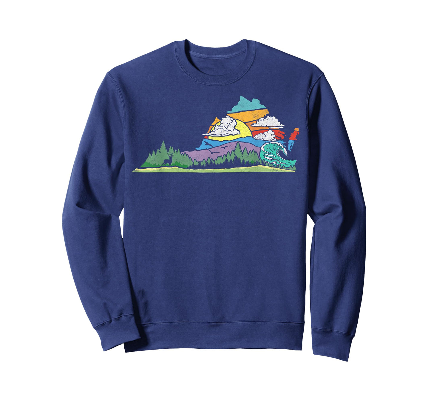 Vintage Virginia Outdoors & Nature Lover Retro 80s Graphic T-Shirt