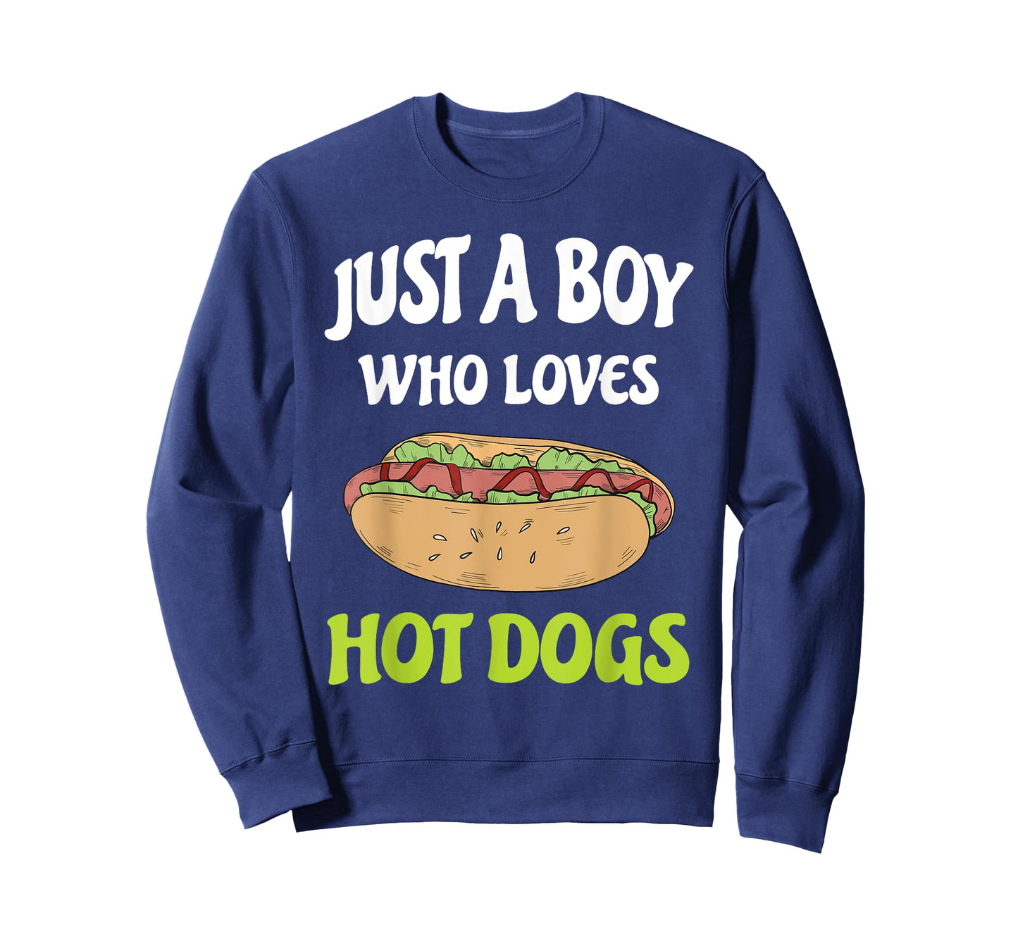 Just A Boy Who Loves Hot Dogs Funny Hot Dog Design Toddler T-Shirt