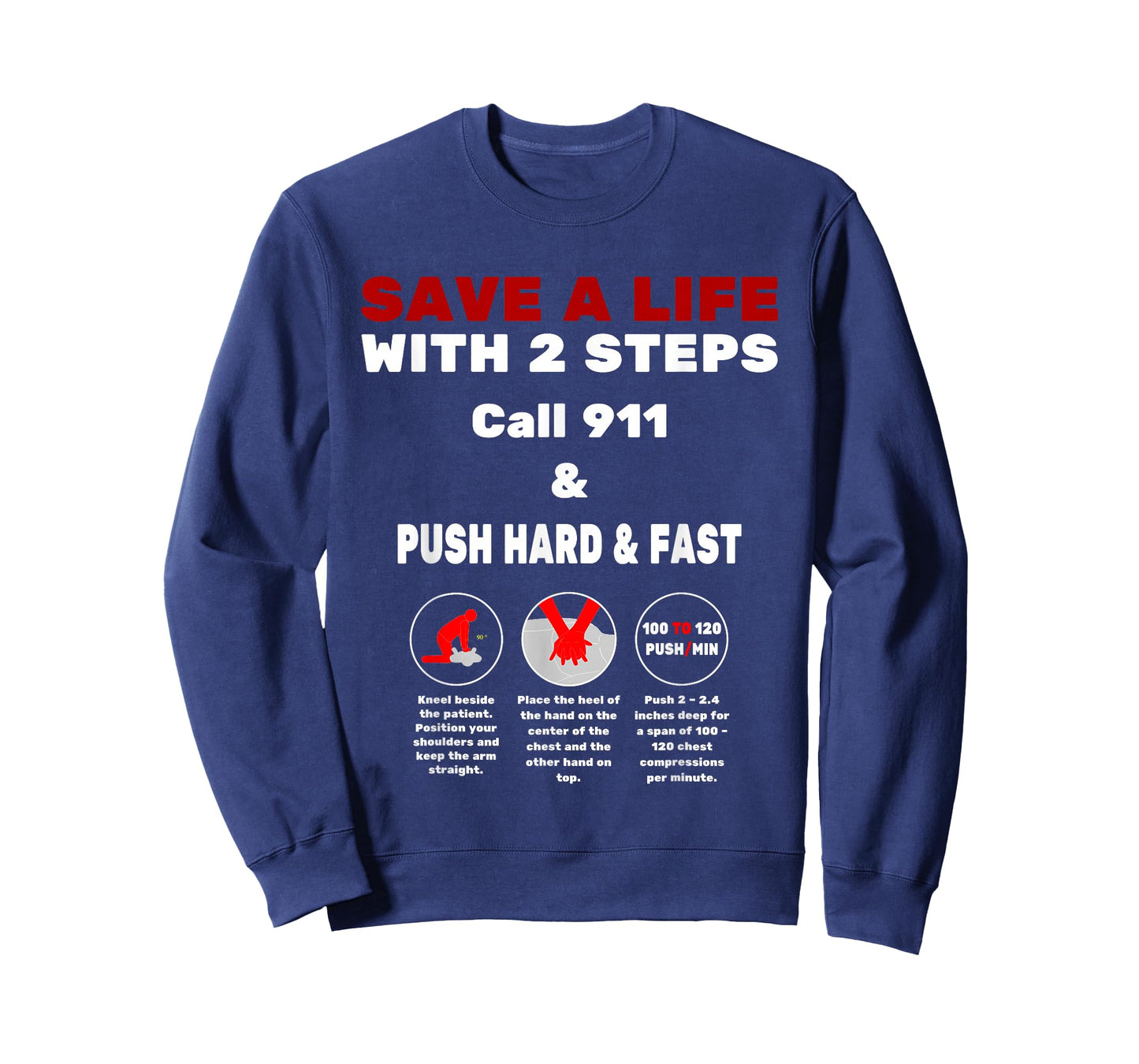 CPR Instructor t-shirt, hands only instructions T-Shirt