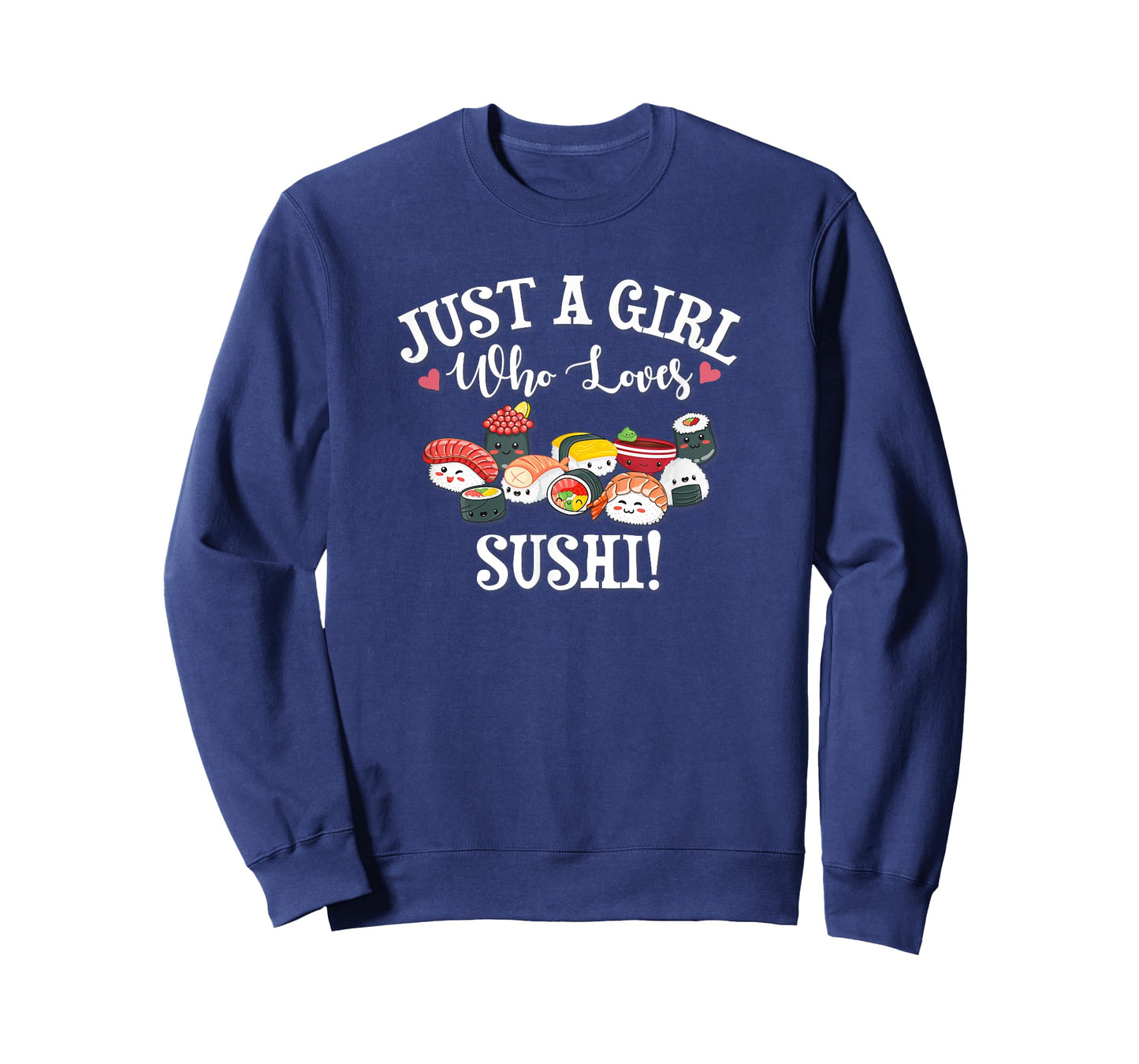 Funny Kawaii Kid Chibi Anime Girl Who Loves Sushi Roll Lover T-Shirt