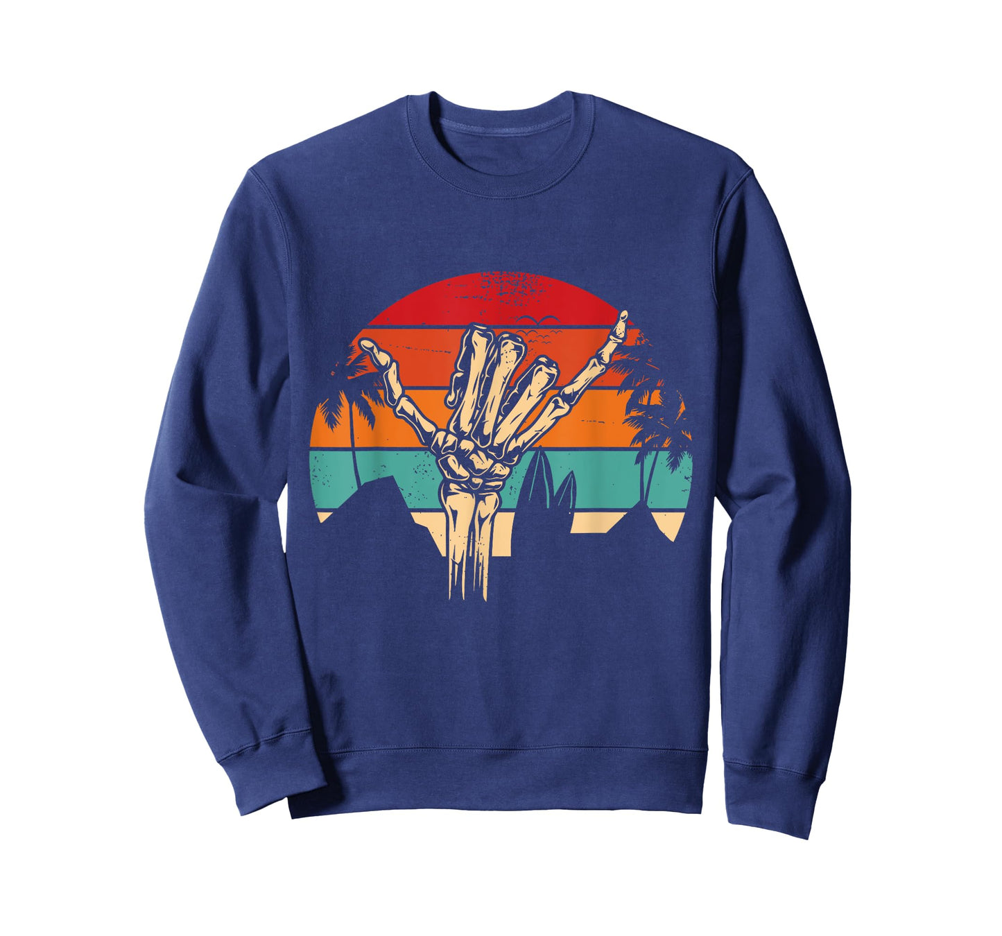 Shaka Sign Vintage Skeleton Hand - Surfing & Surf T-Shirt