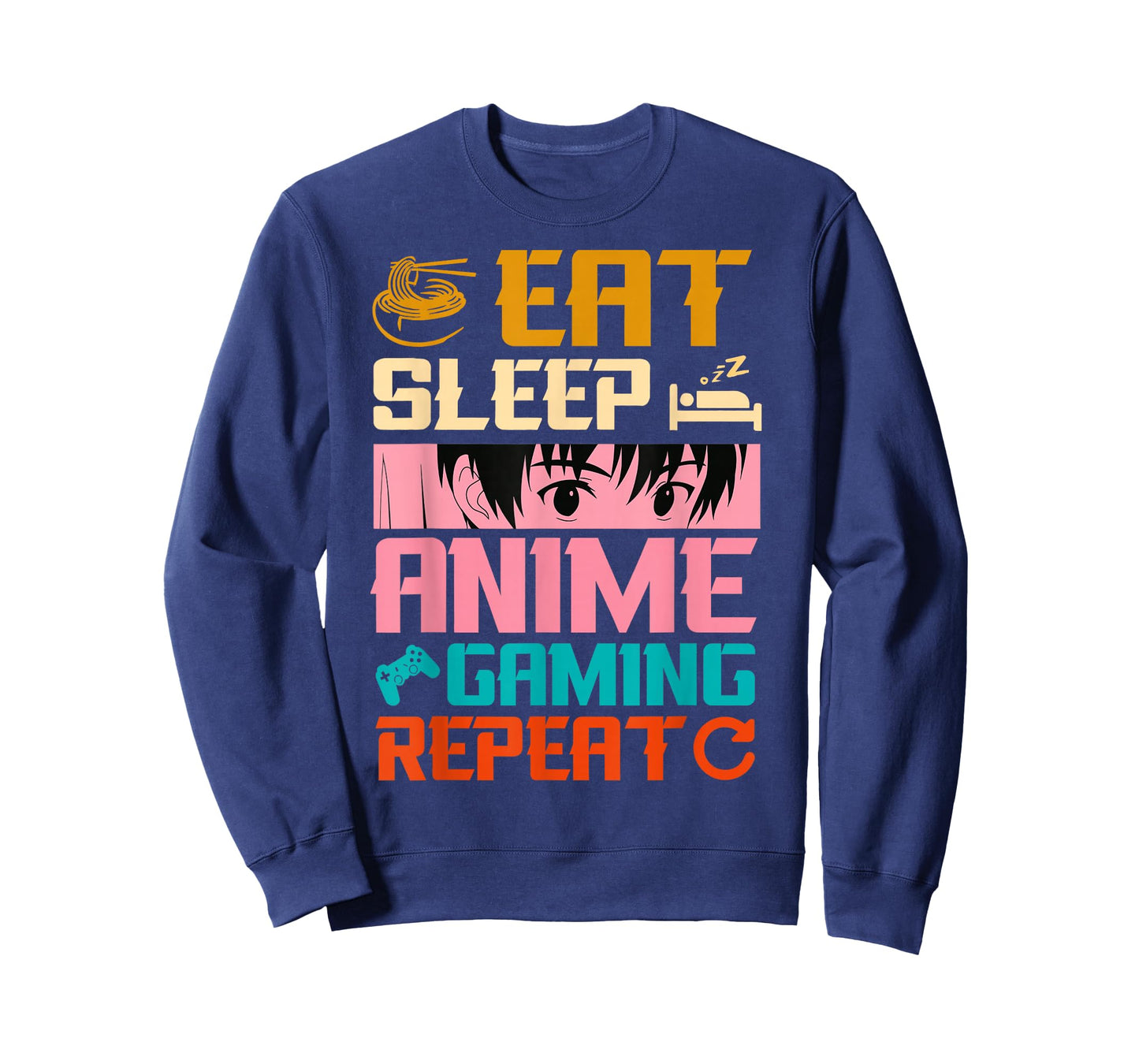 Eat Sleep Anime Gaming Repeat Kawaii Otaku Anime Manga T-Shirt