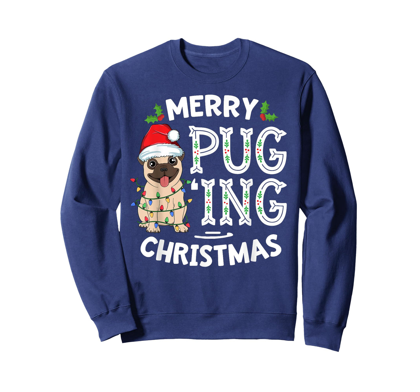 Merry Pugging Christmas Dog Santa Pug Xmas Boys Pugmas T-Shirt