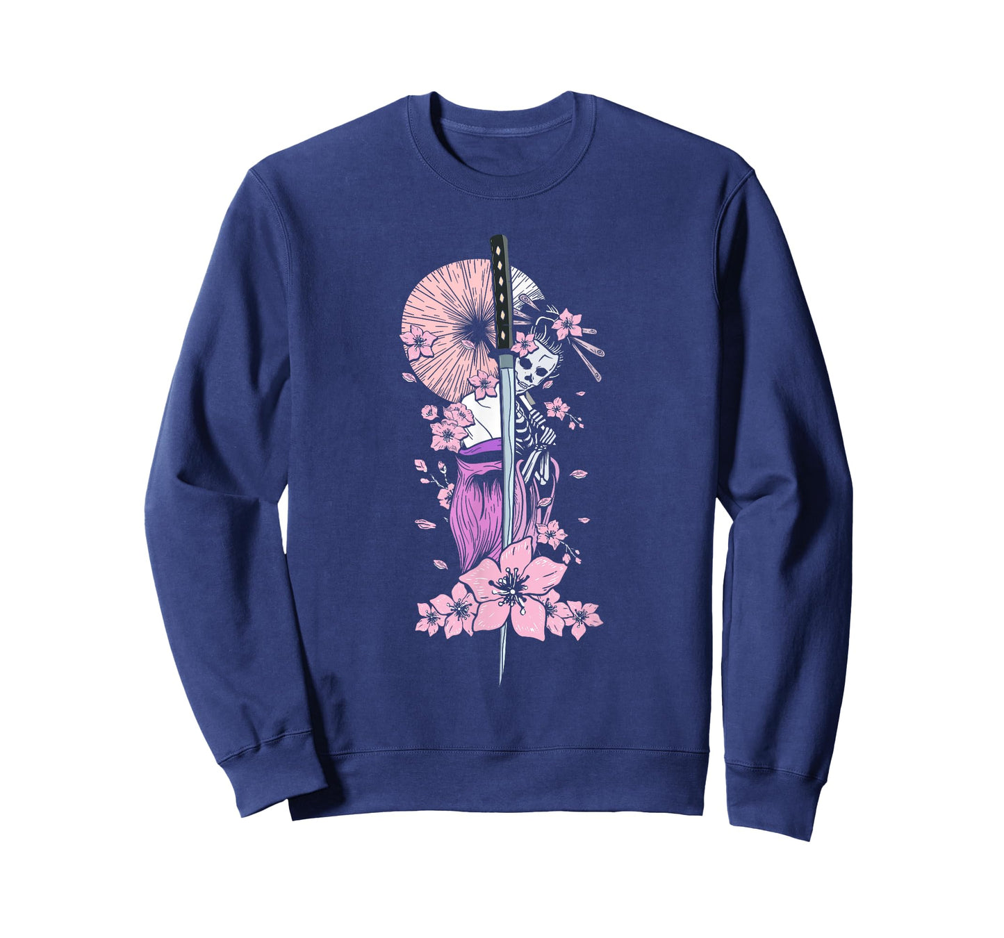 Japanese Geisha with Geisha and Cherry Blossom and Sakura T-Shirt