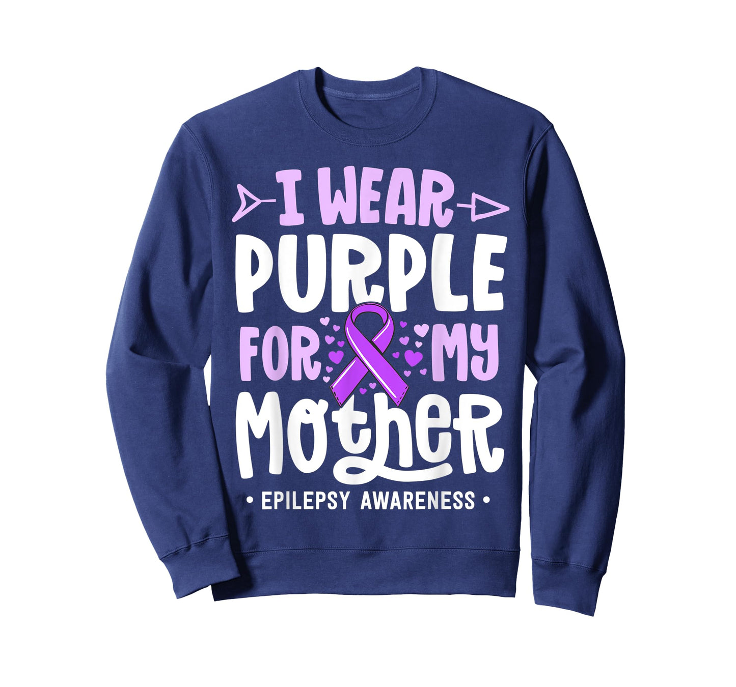 Epilepsy Ribbon Shirt I Wear Purple For My Mother Awareness T-Shirt