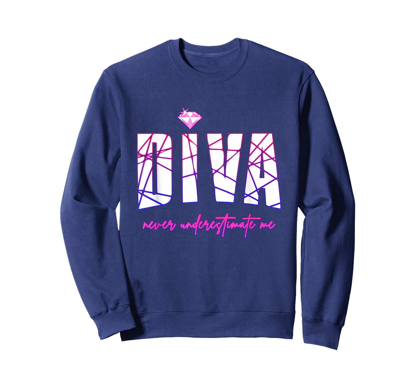 Diva Never Underestimate Me for Women - Party Diva T-Shirt Small