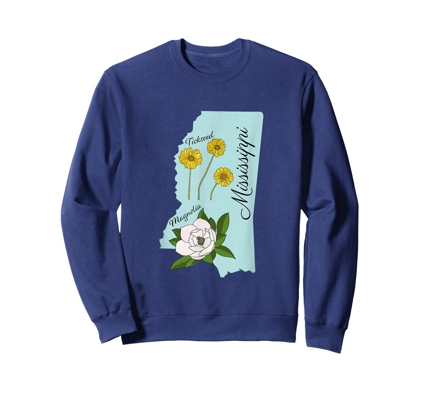 State of Mississippi Flower Magnolia & Wildflower Tickseed T-Shirt