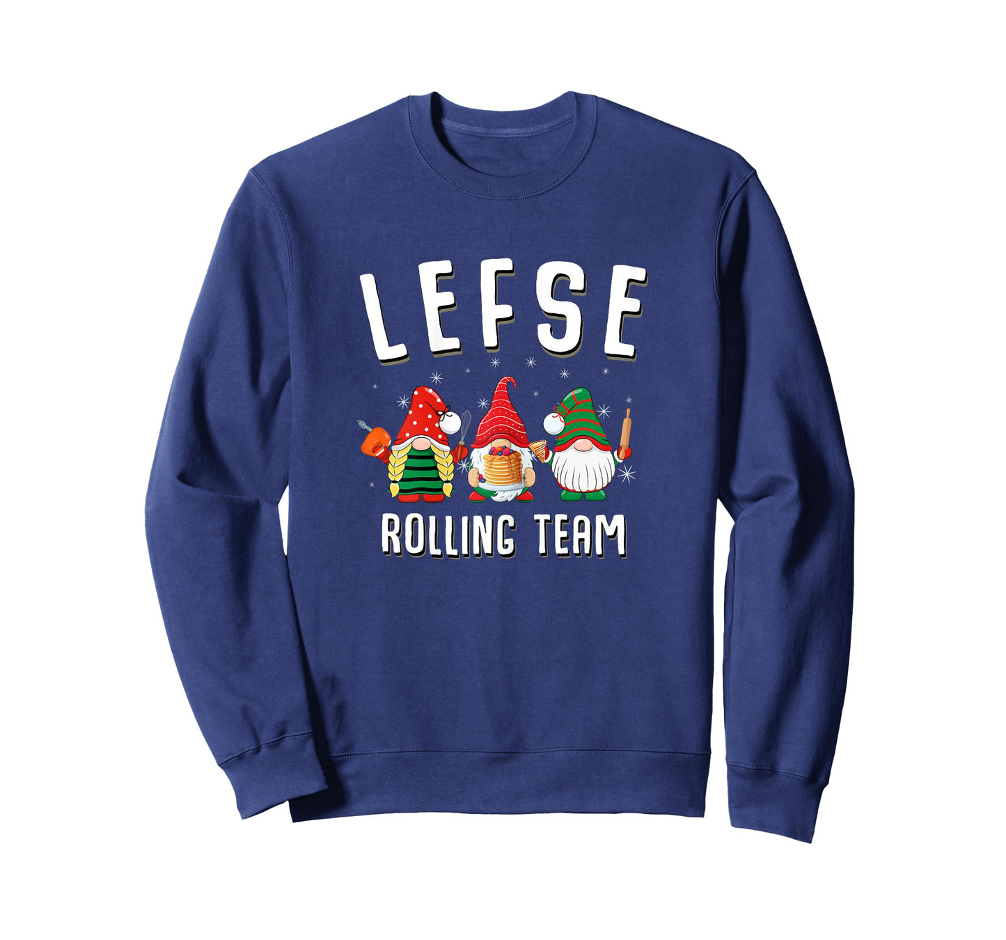Lefse Rolling Team Christmas Baking Gnomes T-Shirt