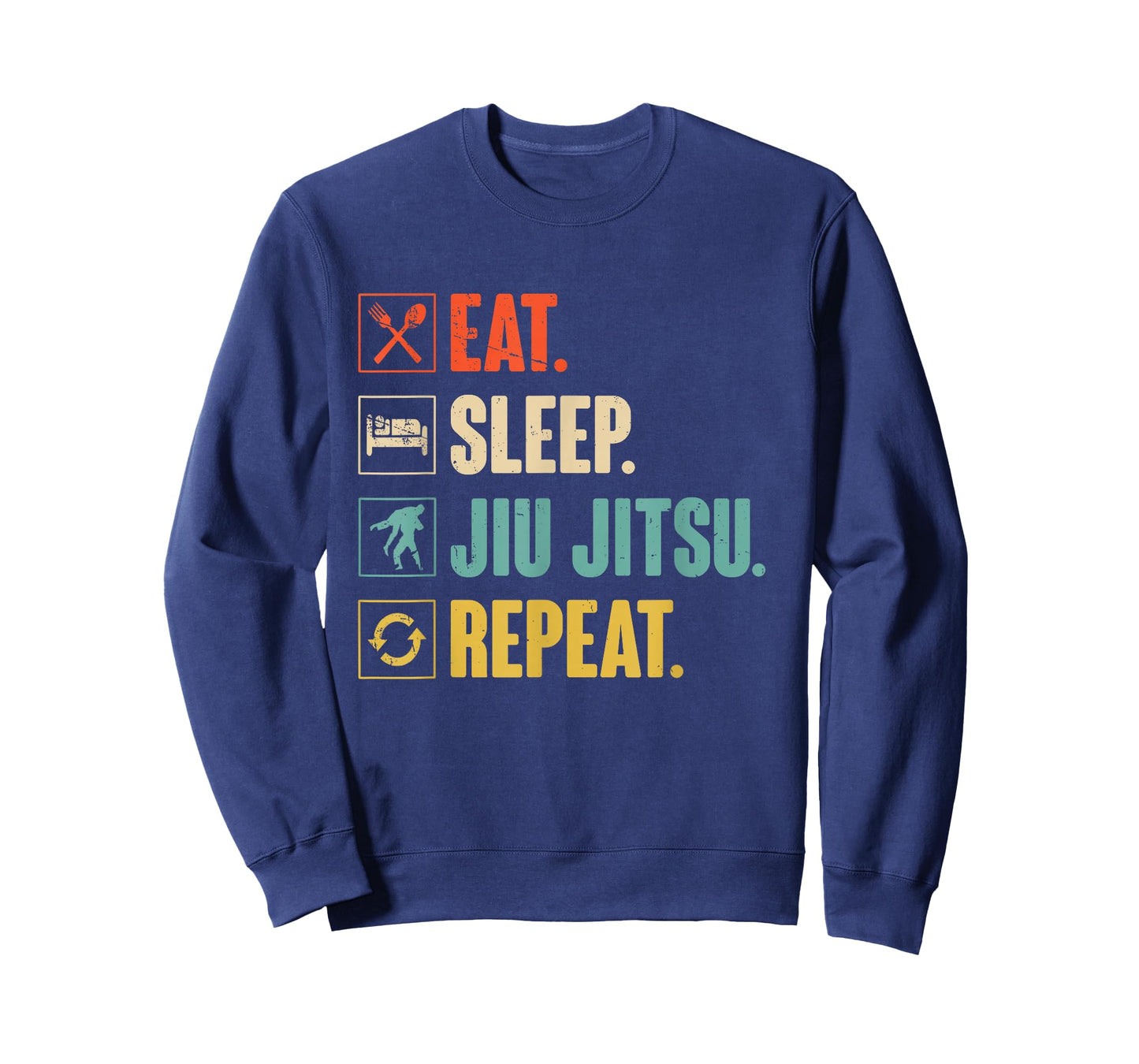 Eat Sleep Jiu-Jitsu Repeat Funny Jiujitsu Martial Art Combat T-Shirt