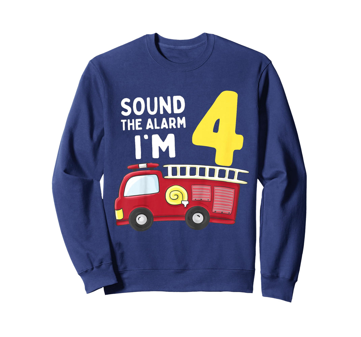 Kids Fire Truck 4th Birthday Boy Kids Firefighter 4 Year Old T-Shirt
