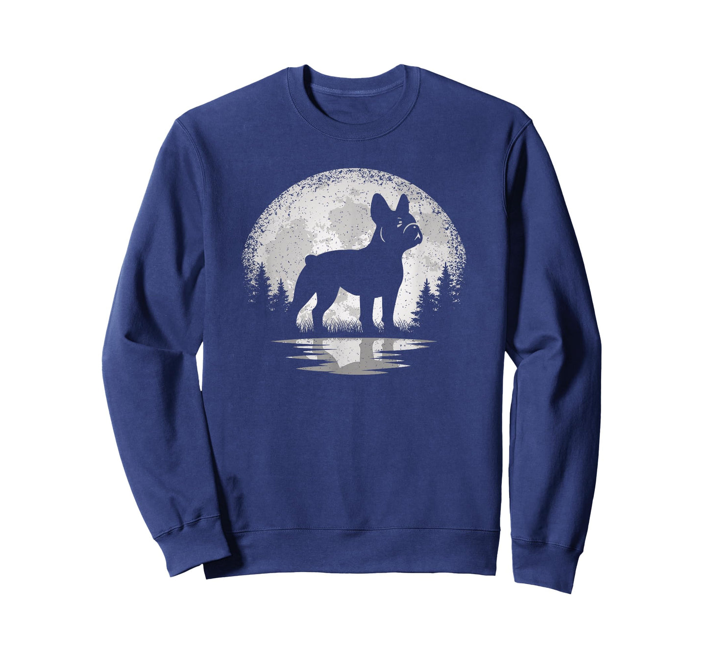 Frenchie Moon Vintage French Bulldog Men Women T-Shirt