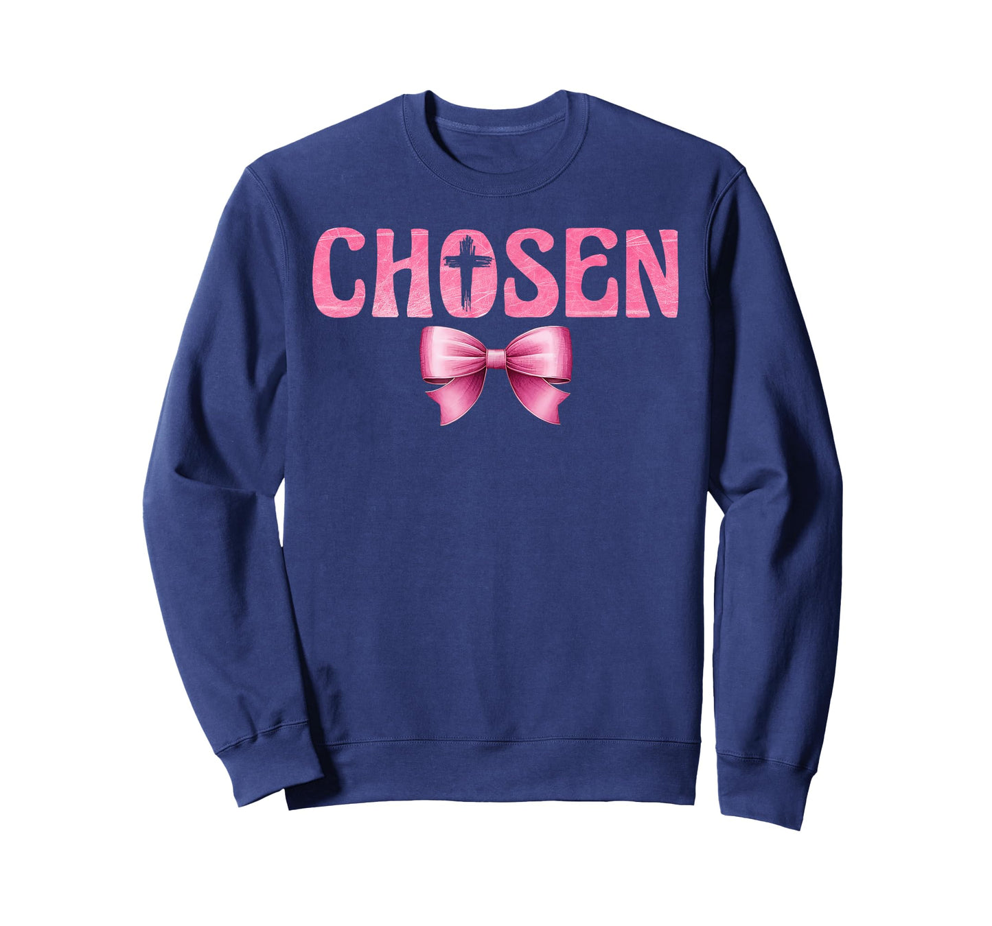 Coquette Chosen Pink Bow Cross Christian Faith Believers T-Shirt