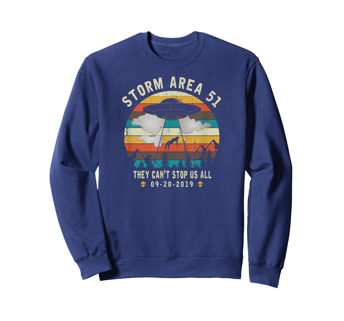 Storm Area 51-They Can't Stop Us All-Vintage Alien Abduction T-Shirt