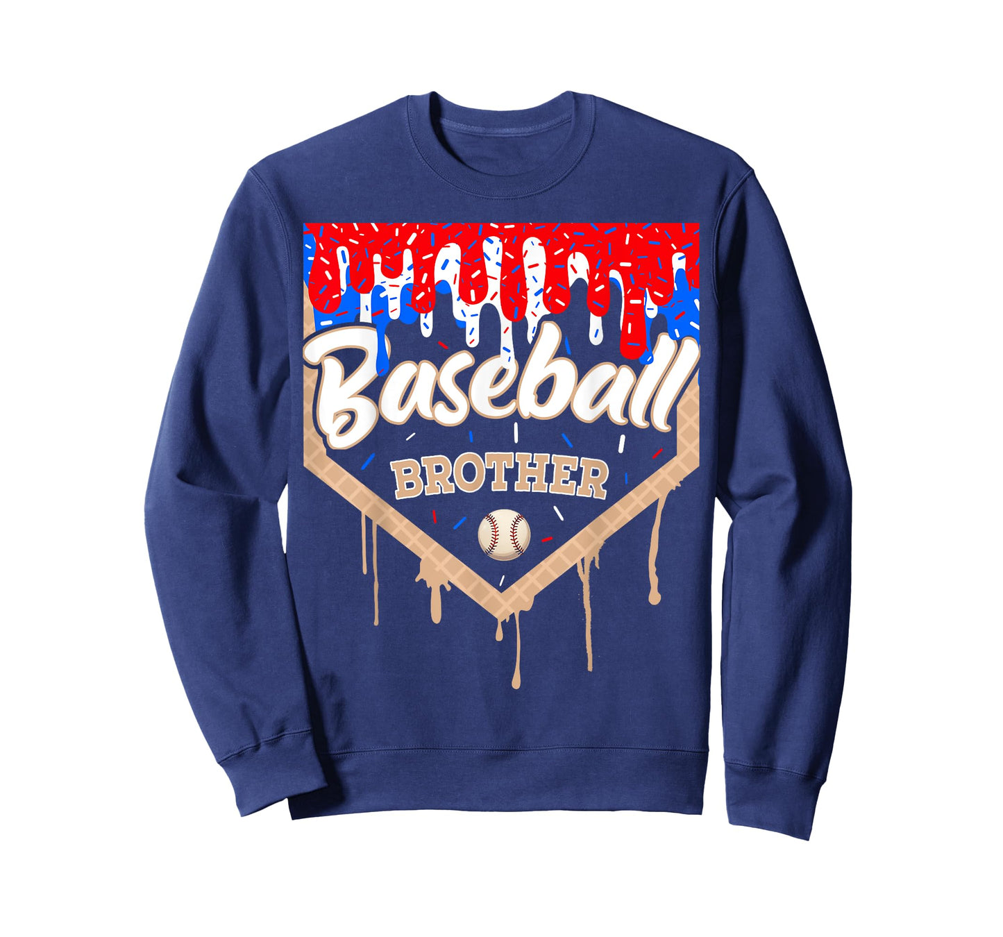Baseball Drip Brother Ice Cream Home Plate Baseball Sports T-Shirt