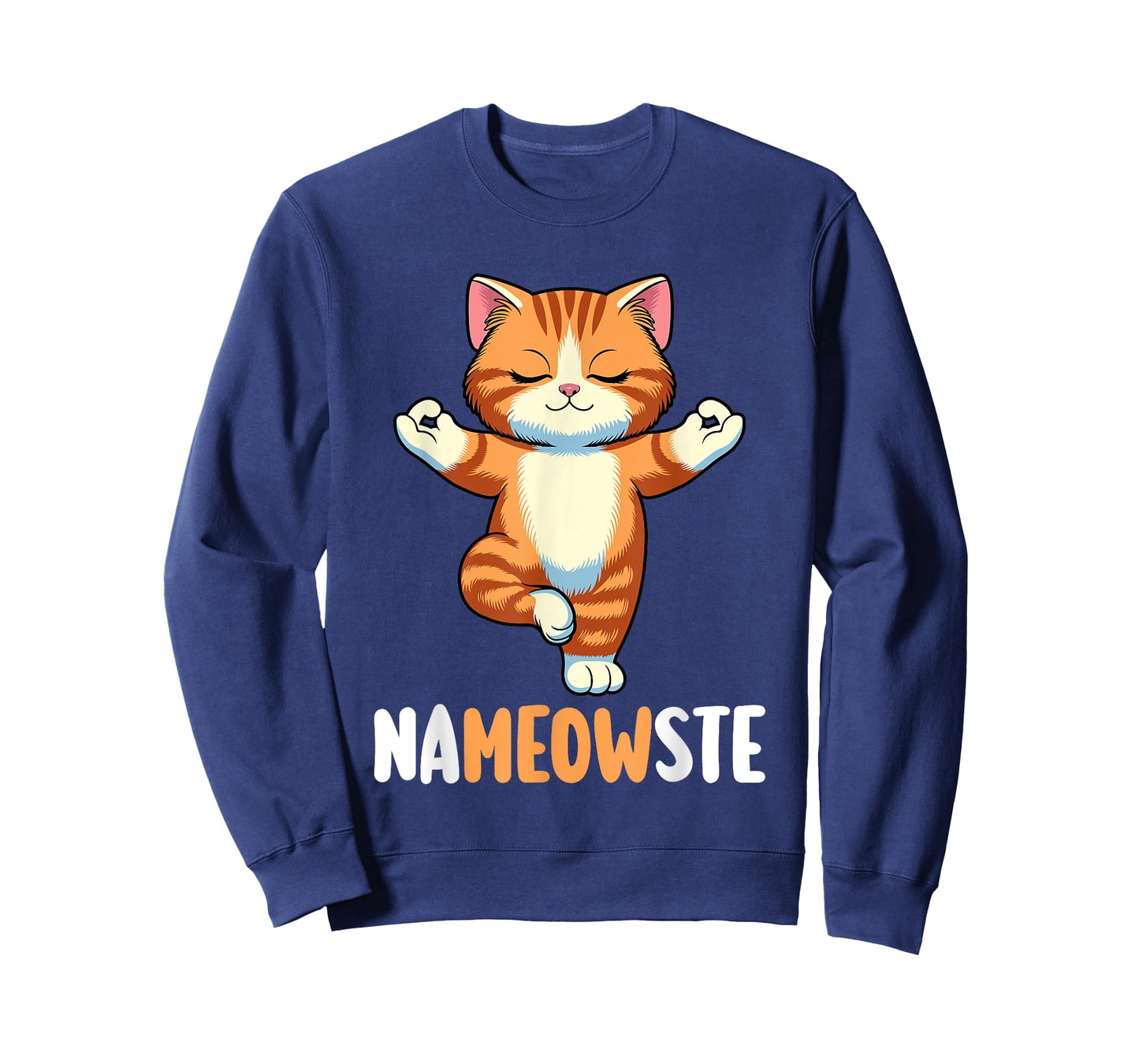 Yoga Cat Nameowste Meditation Zen Kitten Namaste Funny T-Shirt