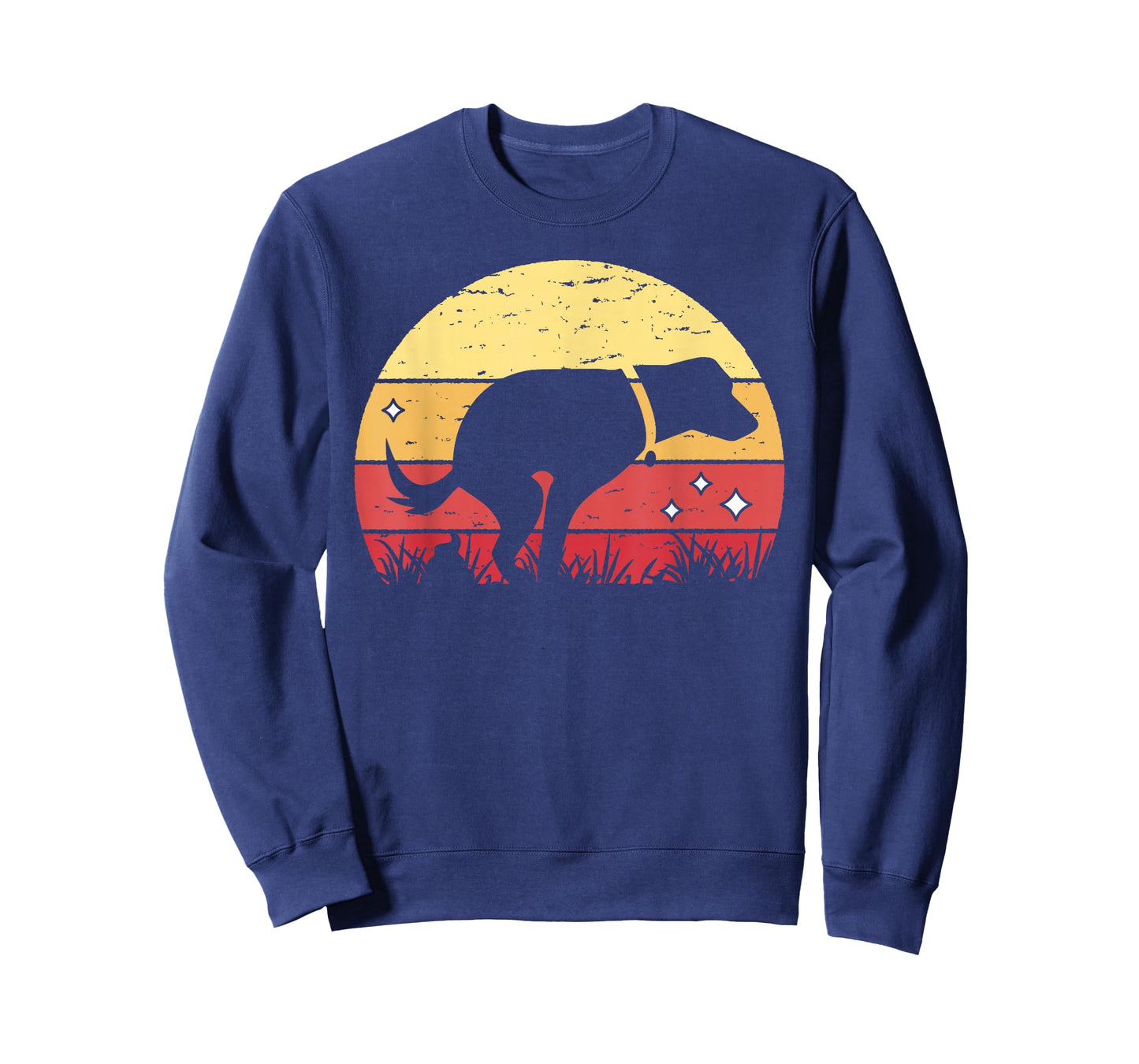 Retro Labrador Sunset Dog Pooping Canine Owner T-Shirt