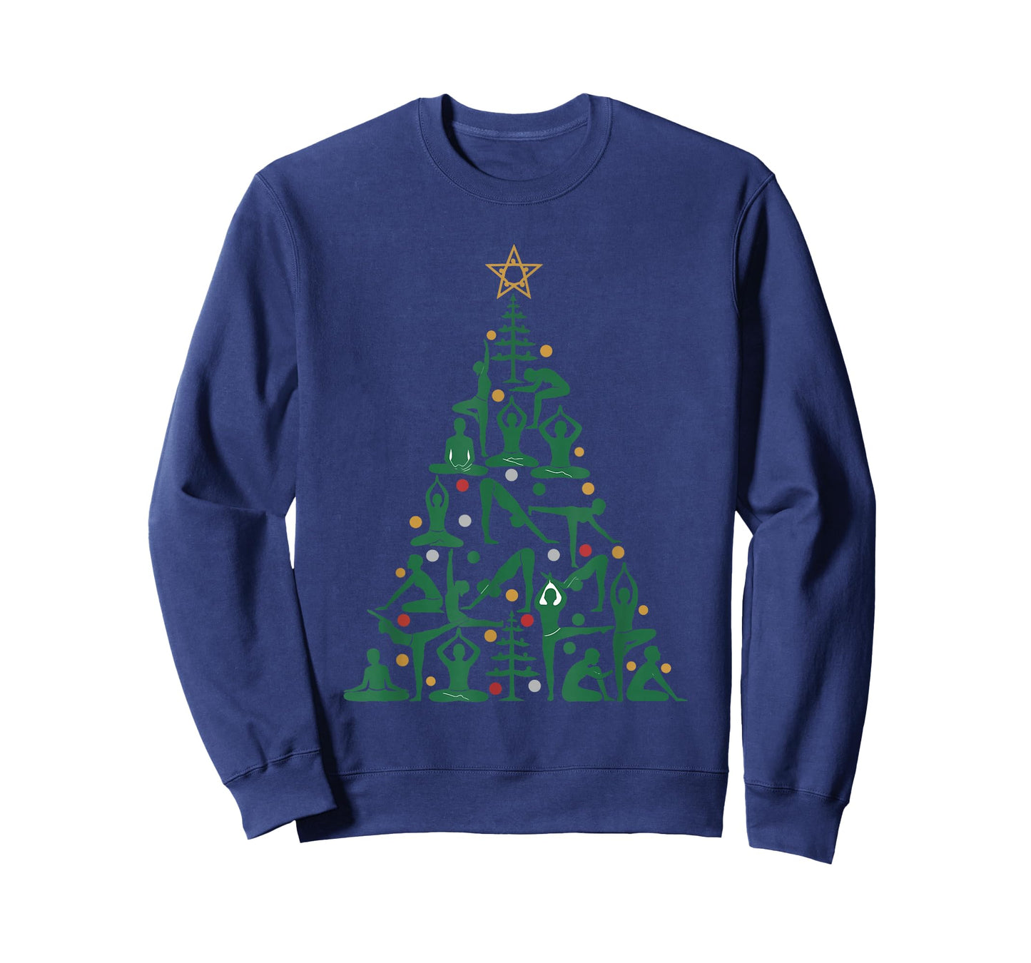 Yoga Christmas Tree Poses Funny Holiday Design T-Shirt