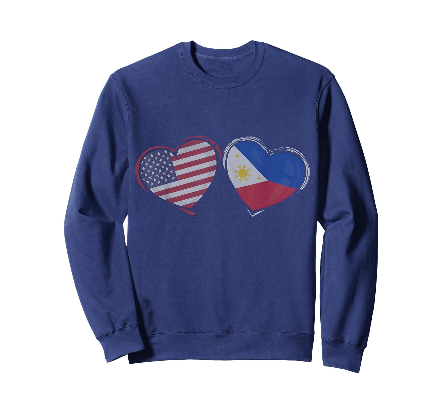 USA Philippines Flag Heart Valentines Day Filipino American T-Shirt