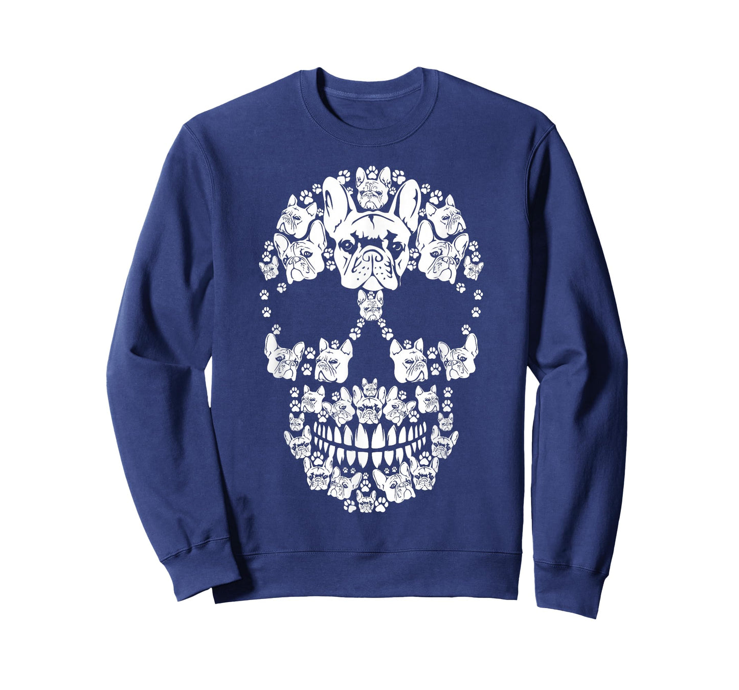 Skull French Bulldog Skeleton Halloween Costume Scary T-Shirt