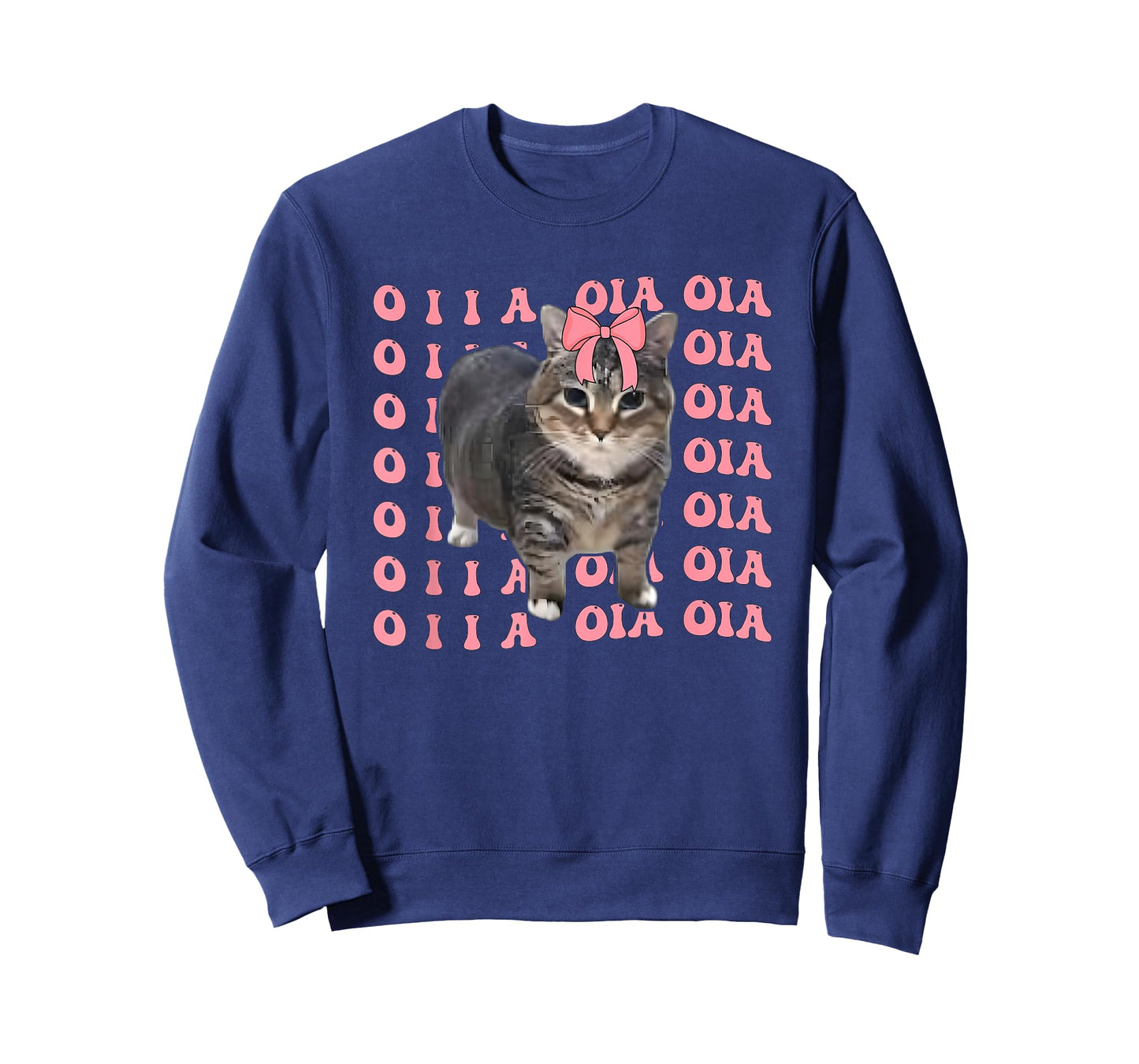 Oia Cat Meme Pink Bow Oiia Cat Coquett Bow Kawai Cat Lover T-Shirt