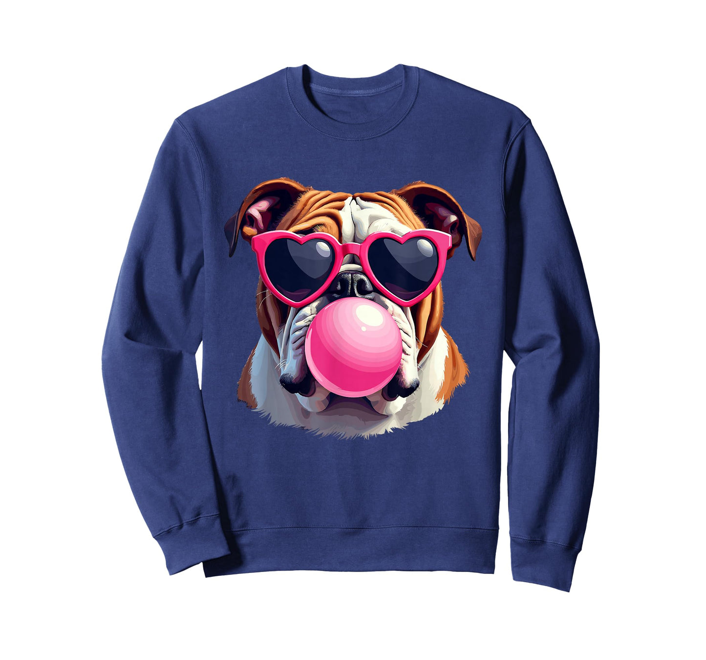 Bulldogs Preppy Mascot Bulldogs Blowing Bubble Girly Mama T-Shirt