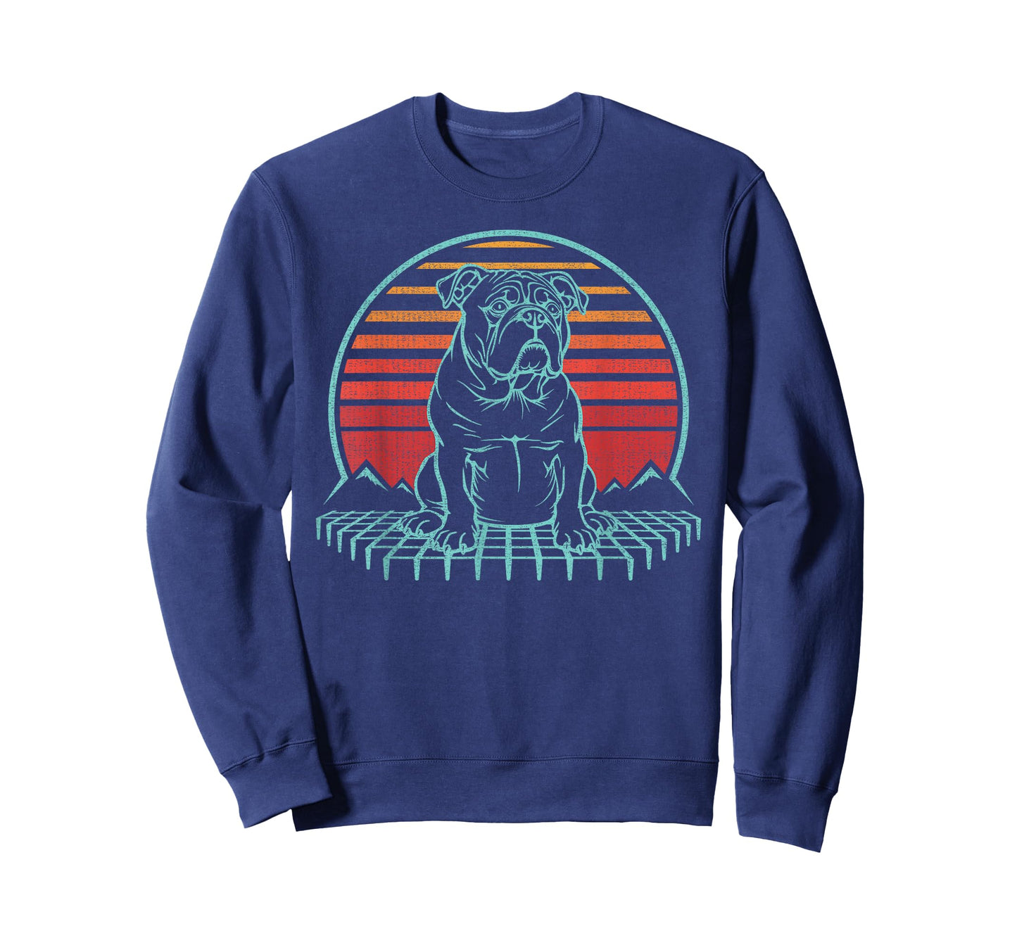 English Bulldog Lover Dog Owner Retro Vintage 80s T-Shirt
