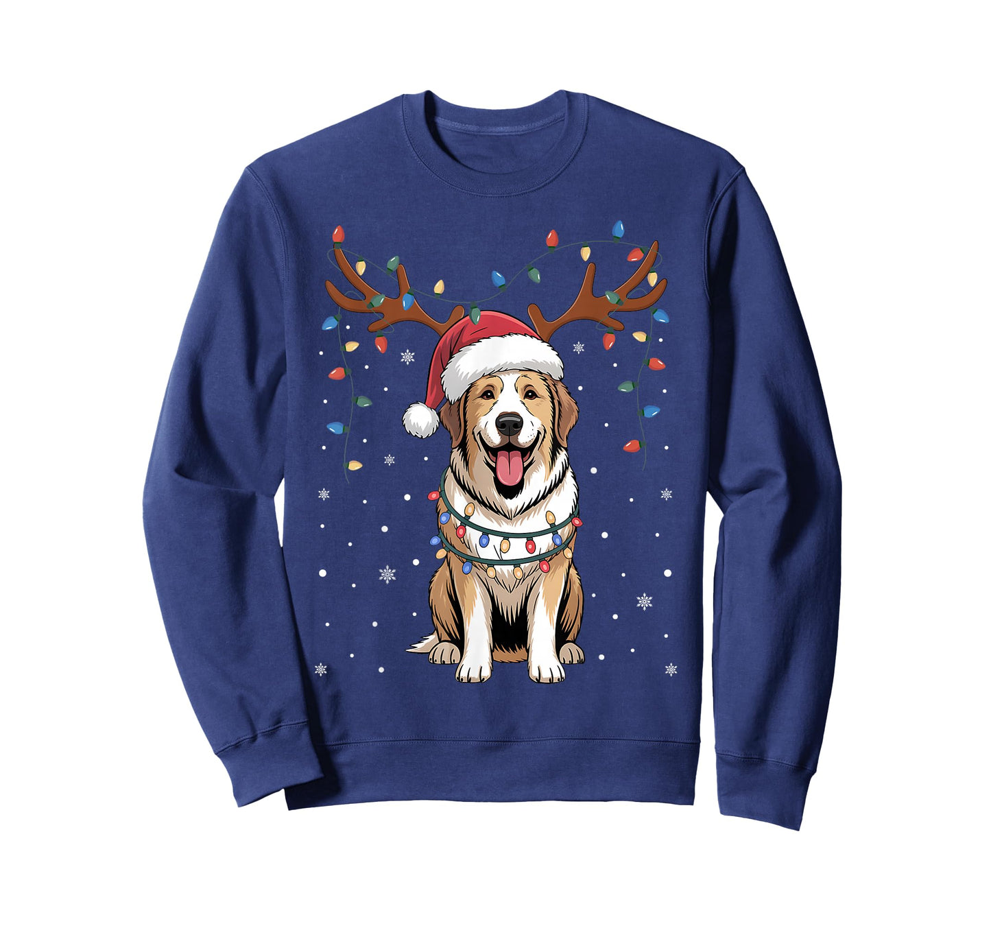 Christmas Great Pyrenees Dog Santa Reindeer Xmas Pet Dogs T-Shirt