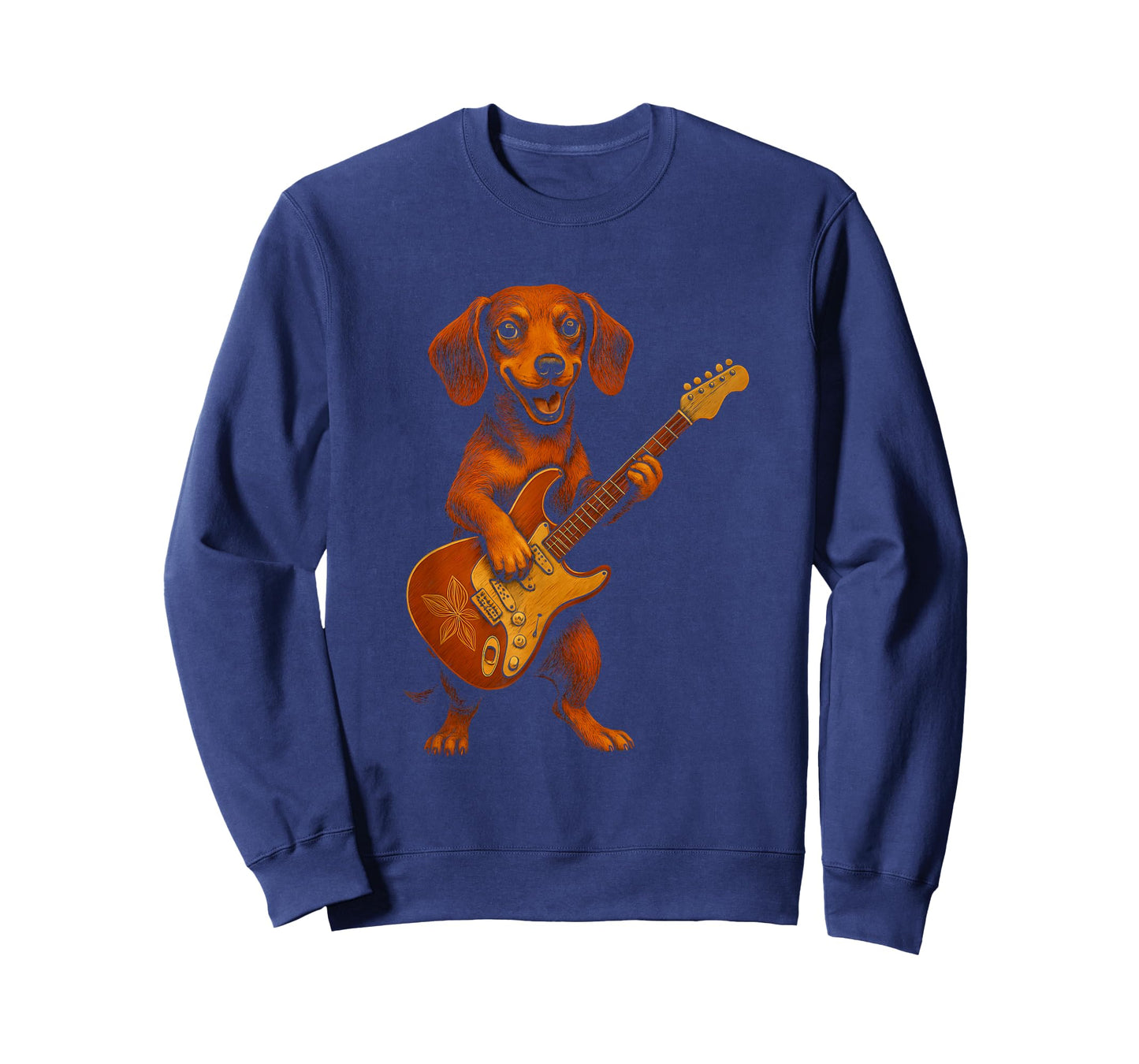 Dachshund Playing Electric Guitar T-Shirt