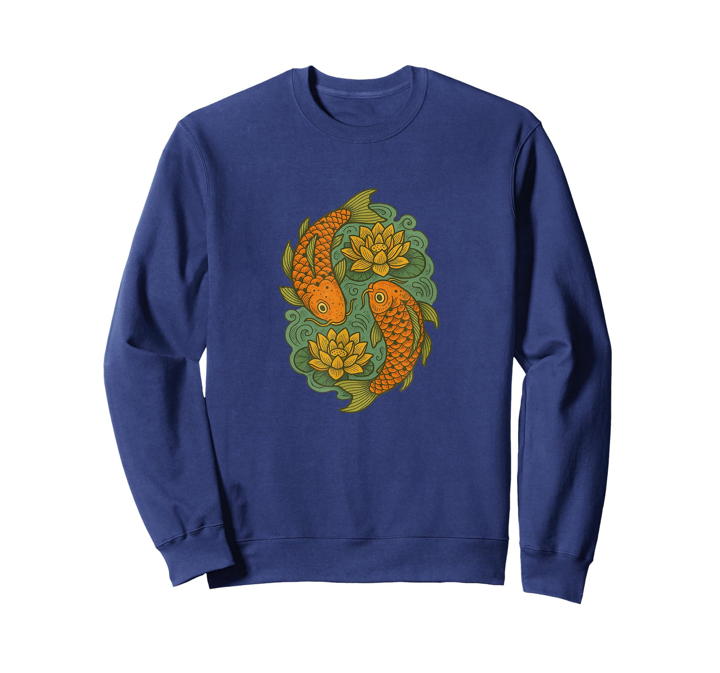 Koi and Lotus Flowers Peaceful Zen Nature Inspired Design T-Shirt