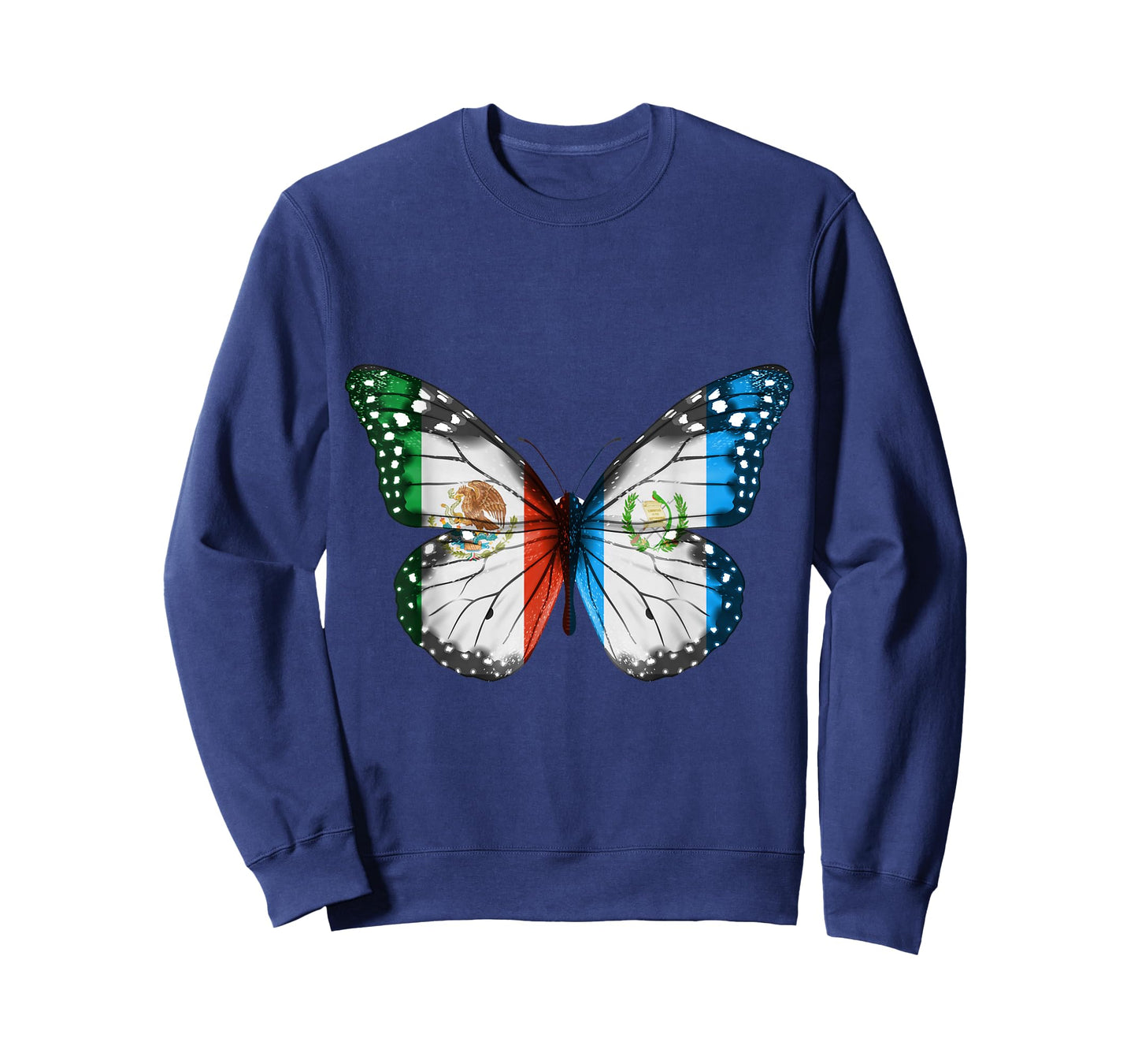 Mexican Guatemalan Flag Butterfly T-Shirt