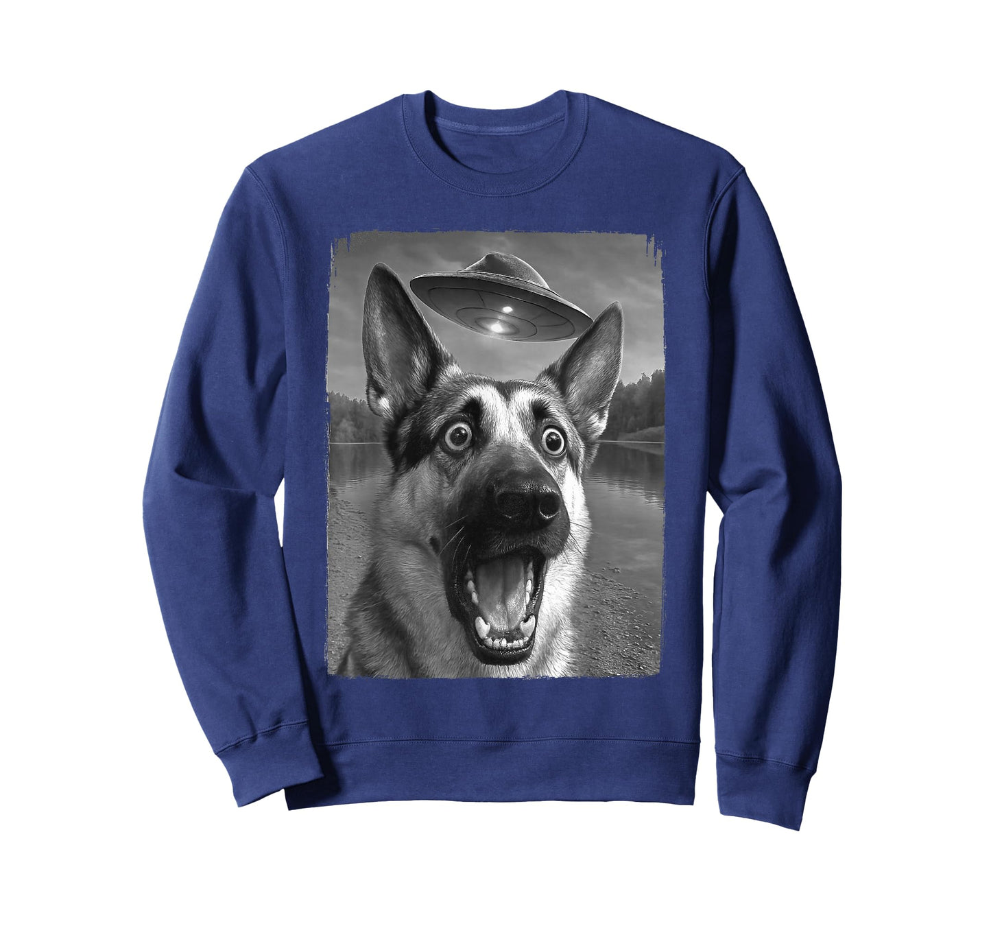 German Shepherd UFO Selfie T-Shirt