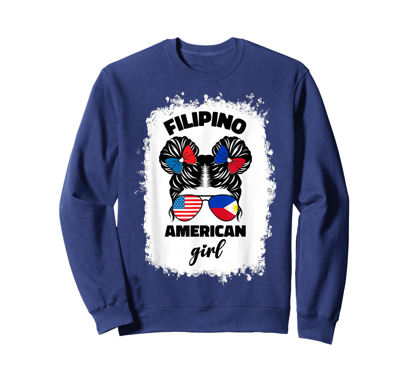 Half American Half Filipino Philippines Usa Flag Kids Girl T-Shirt