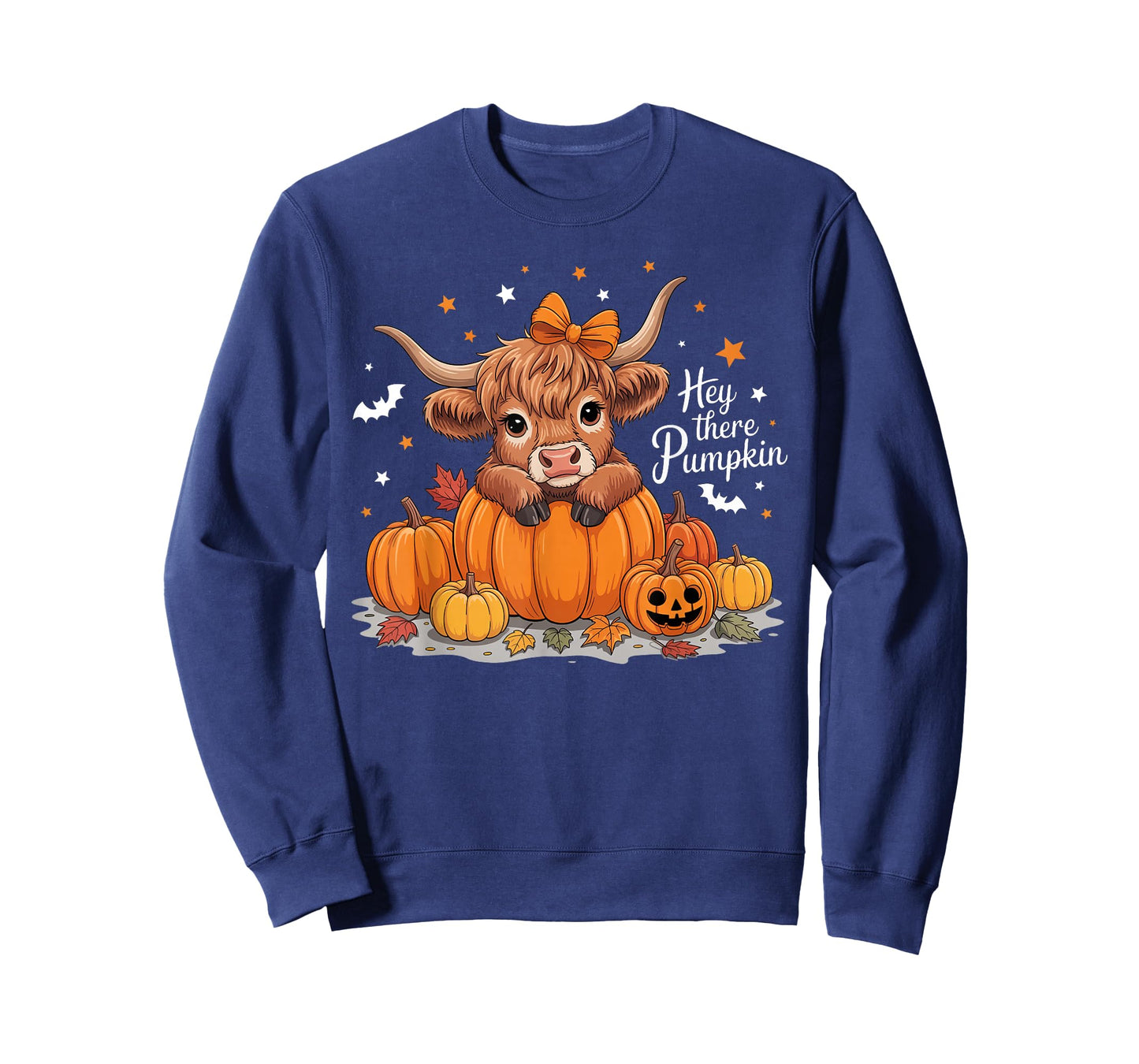 Hey There Pumpkin Halloween Highland Cow Lover Cow Farm T-Shirt